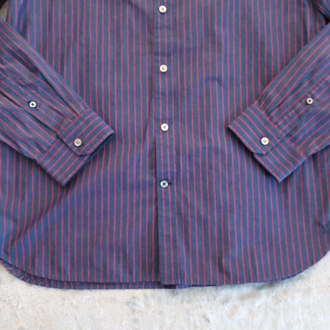 American Eagle Outfitters American Eagle Outfitters Shirt Mens Large Slim Button-Up Striped Long Sleeve Blue Size US L / EU 52-54 / 3 - 3 Thumbnail