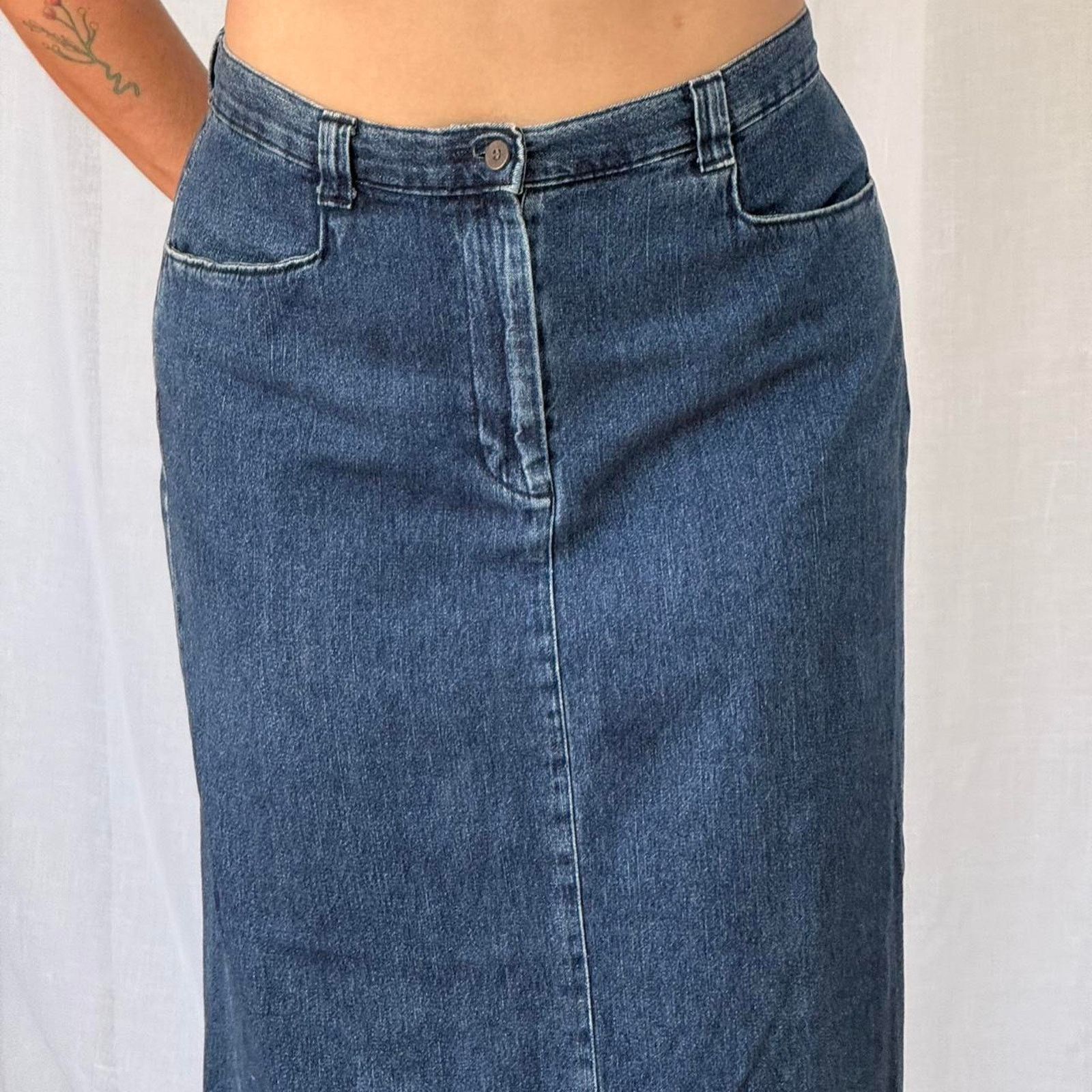 Lee y2k denim midi skirt ✧ lee casuals Size 31" - 3 Thumbnail