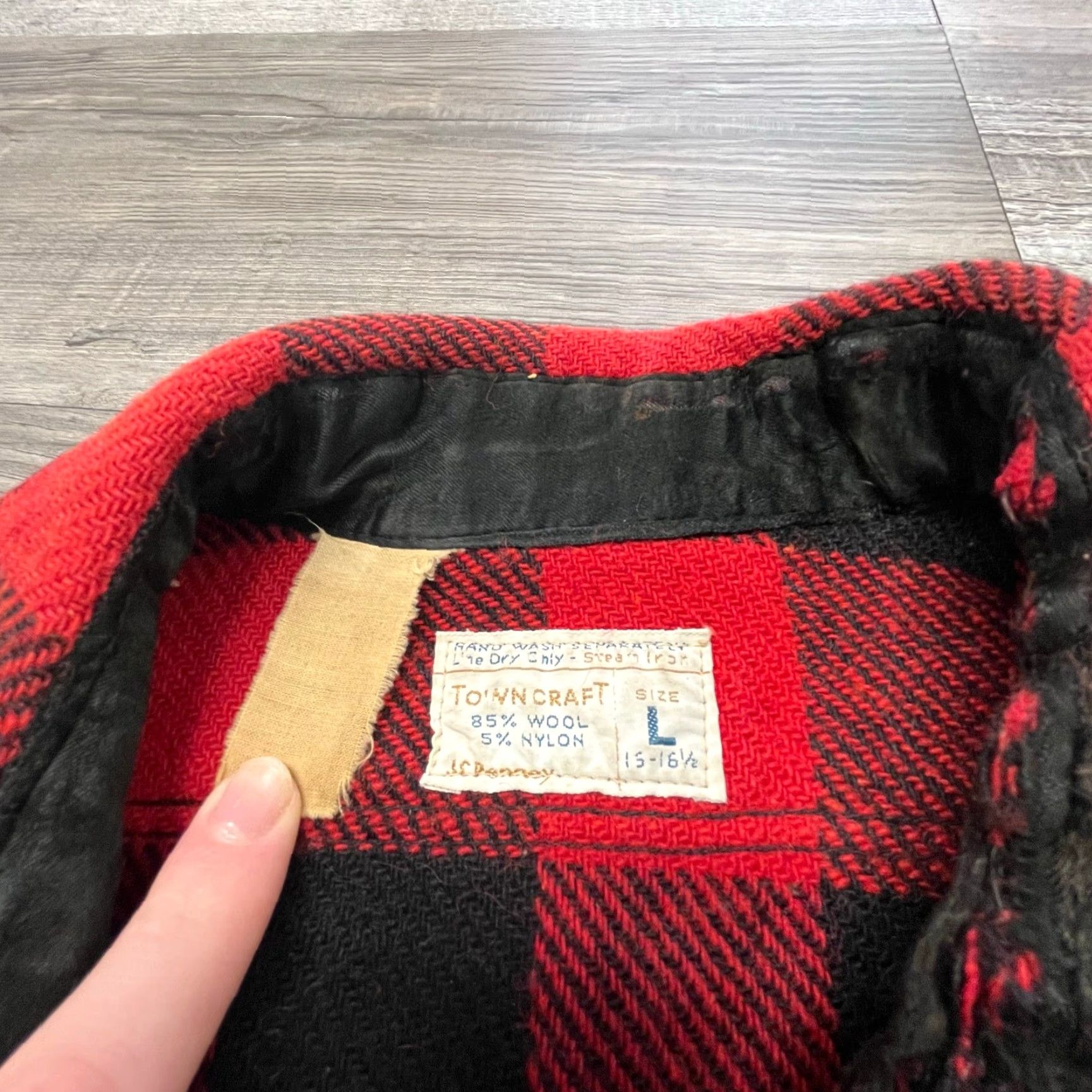 JCPenney VINTAGE Towncraft JCPenney Buffalo Men L Tartan Plaid Wool Flannel Jacket Shirts? Size US L / EU 52-54 / 3 - 4 Thumbnail