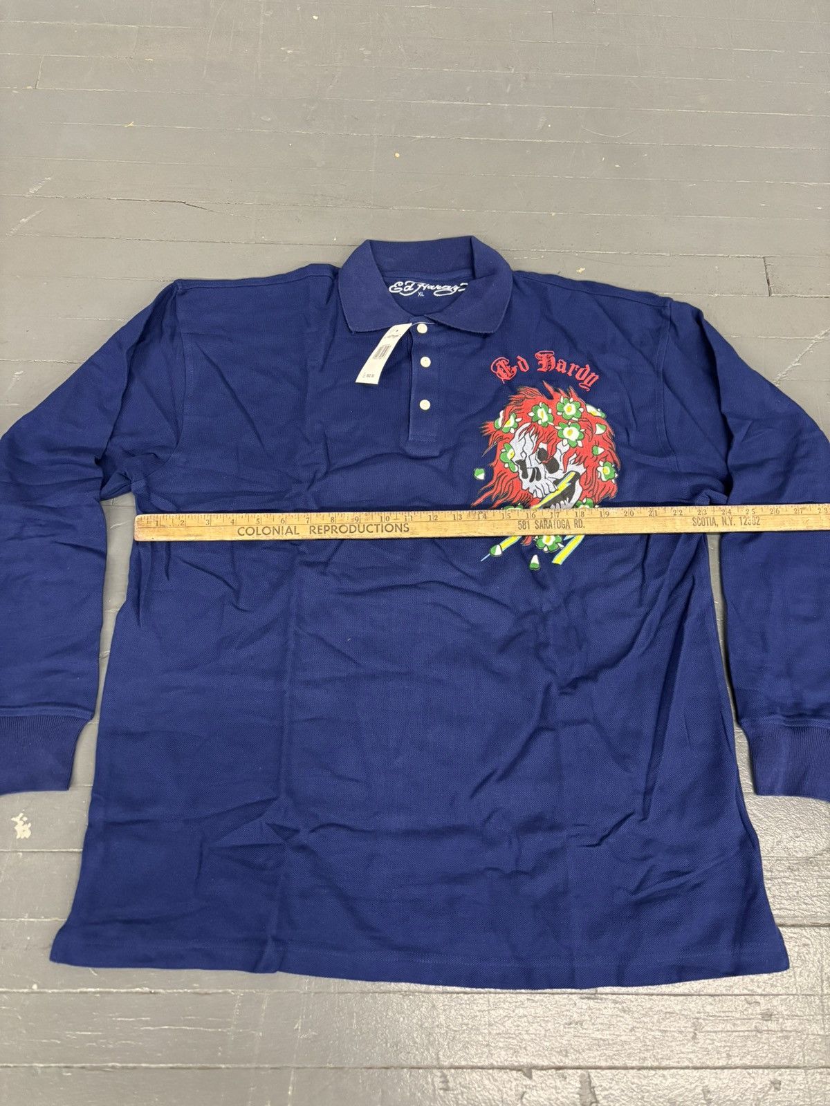 Affliction × Christian Audigier × Ed Hardy Y2K Ed Hardy Polo Longsleeve shirt Size US XL / EU 56 / 4 - 6 Thumbnail