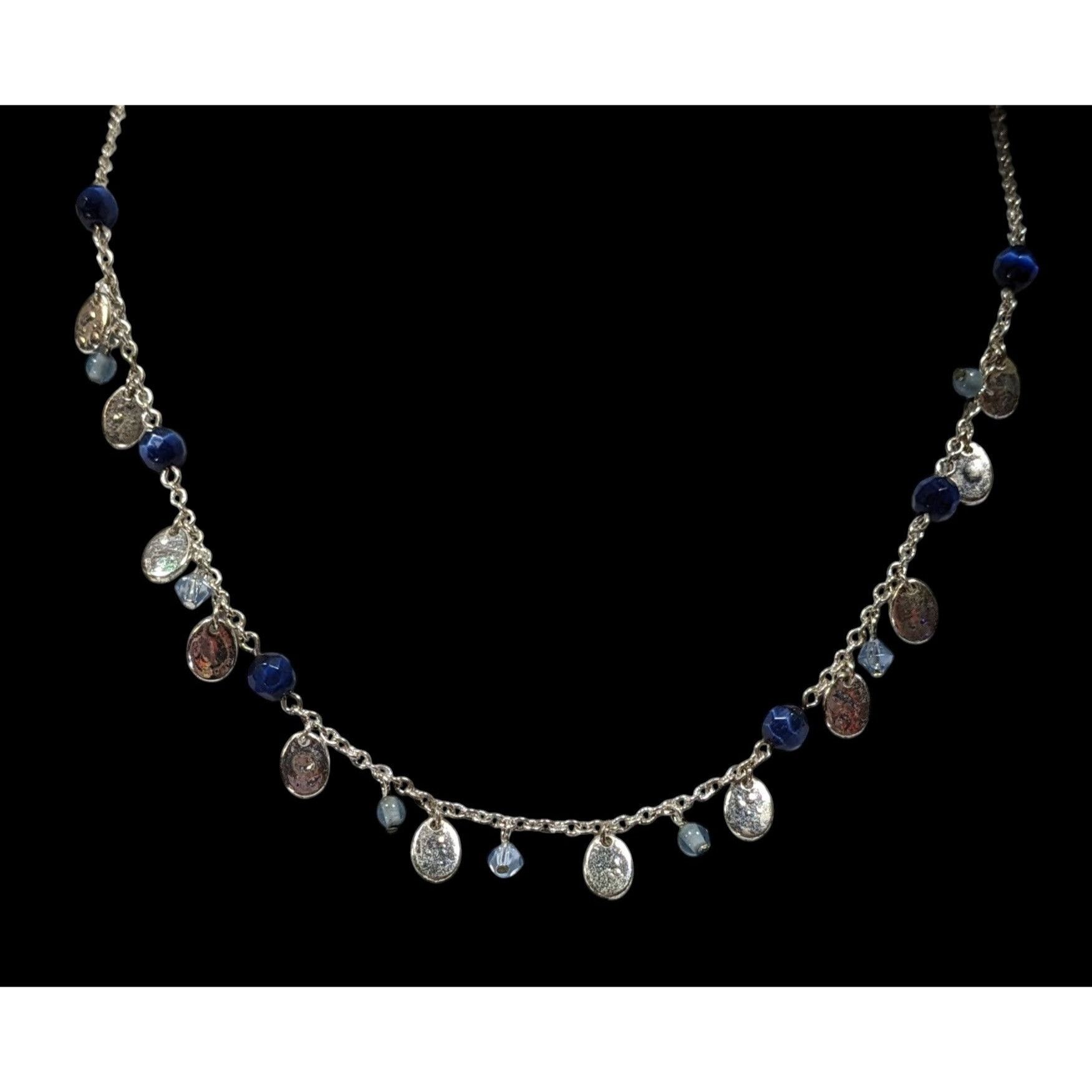 Other Preppy Classic Blue And Silver Tone Charm Necklace Size ONE SIZE - 4 Thumbnail