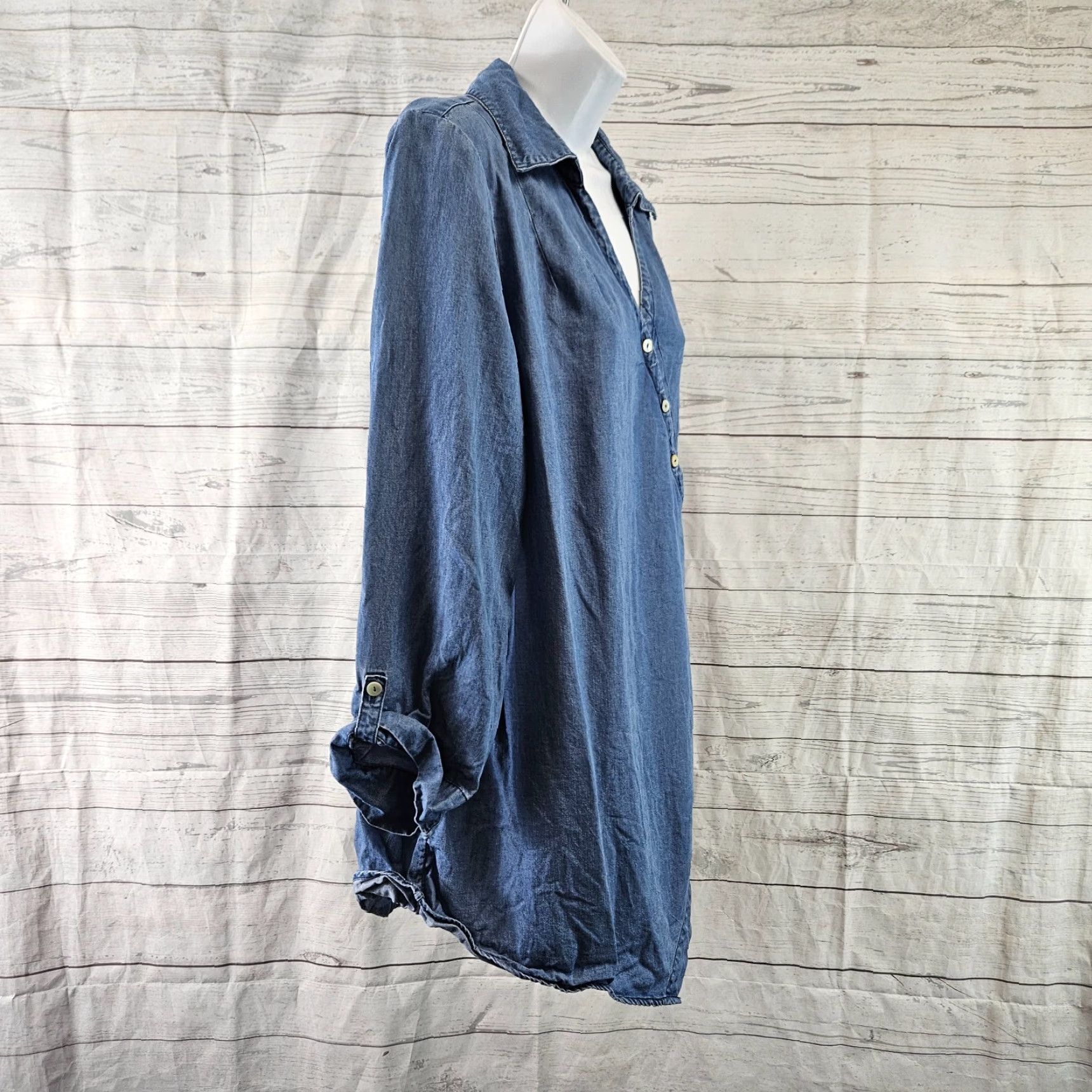 Soft Surroundings Soft Surroundings Tunic Shirt Womens L Blue Size L / US 10 / IT 46 - 3 Thumbnail