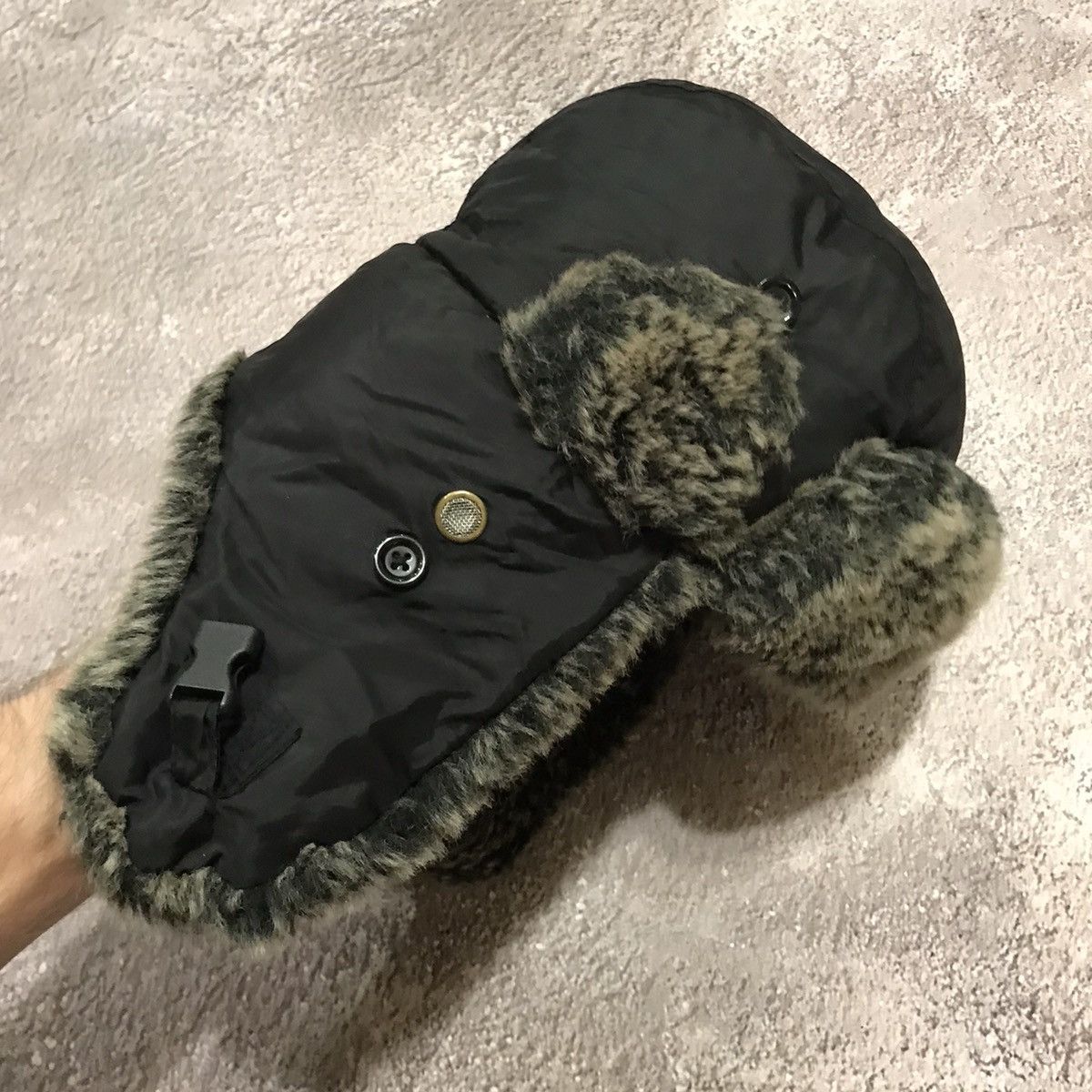 Vintage Vintage 90s Mohair Beanie Fuzzy Knit Hat Grunge Alt Logo OS Size ONE SIZE - 4 Thumbnail