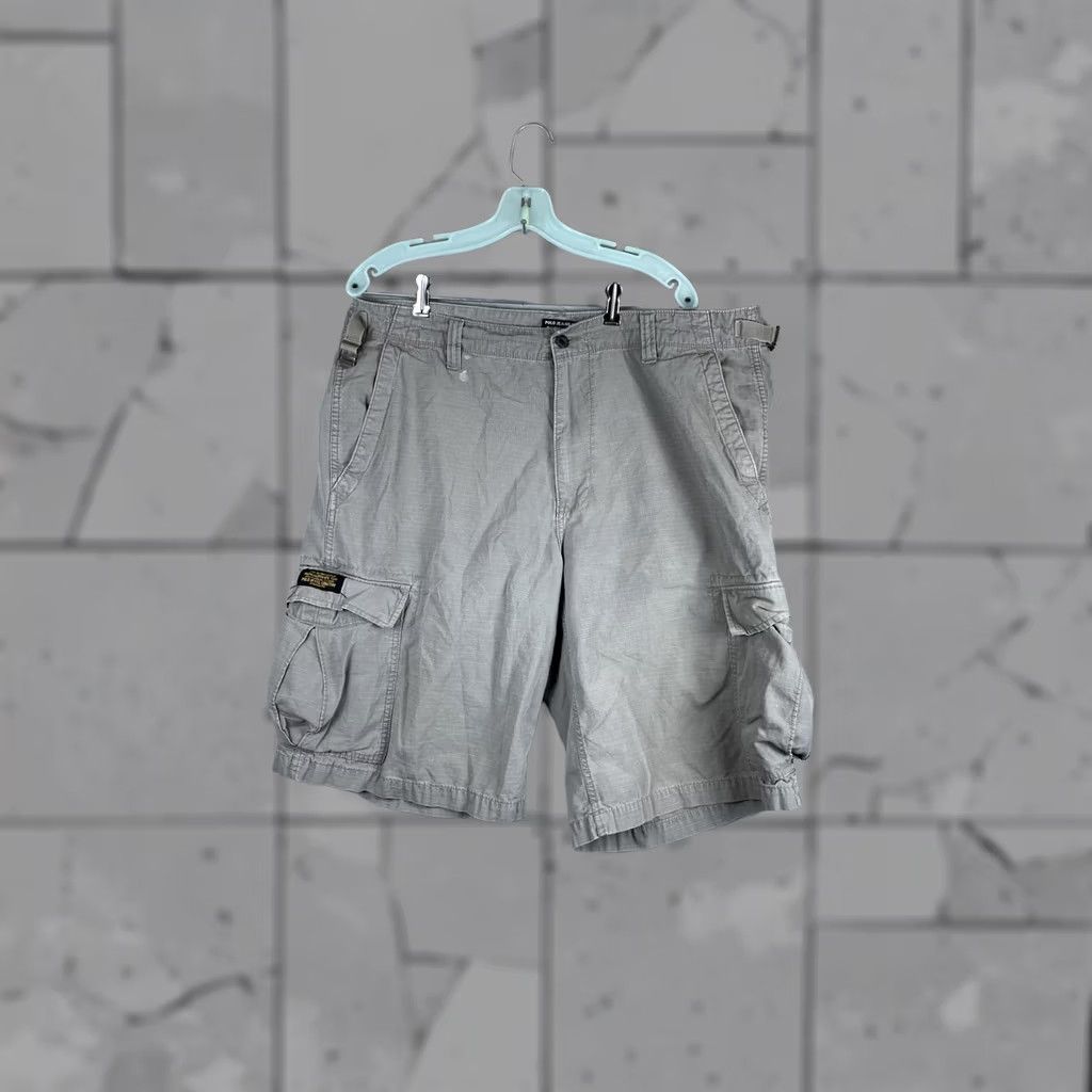 Vintage Polo Jeans Co. Ralph Lauren Cargo Shorts Mens 38 Gray Ripstop 11 Inseam Casual Size US M / EU 48-50 / 2 - 1 Thumbnail