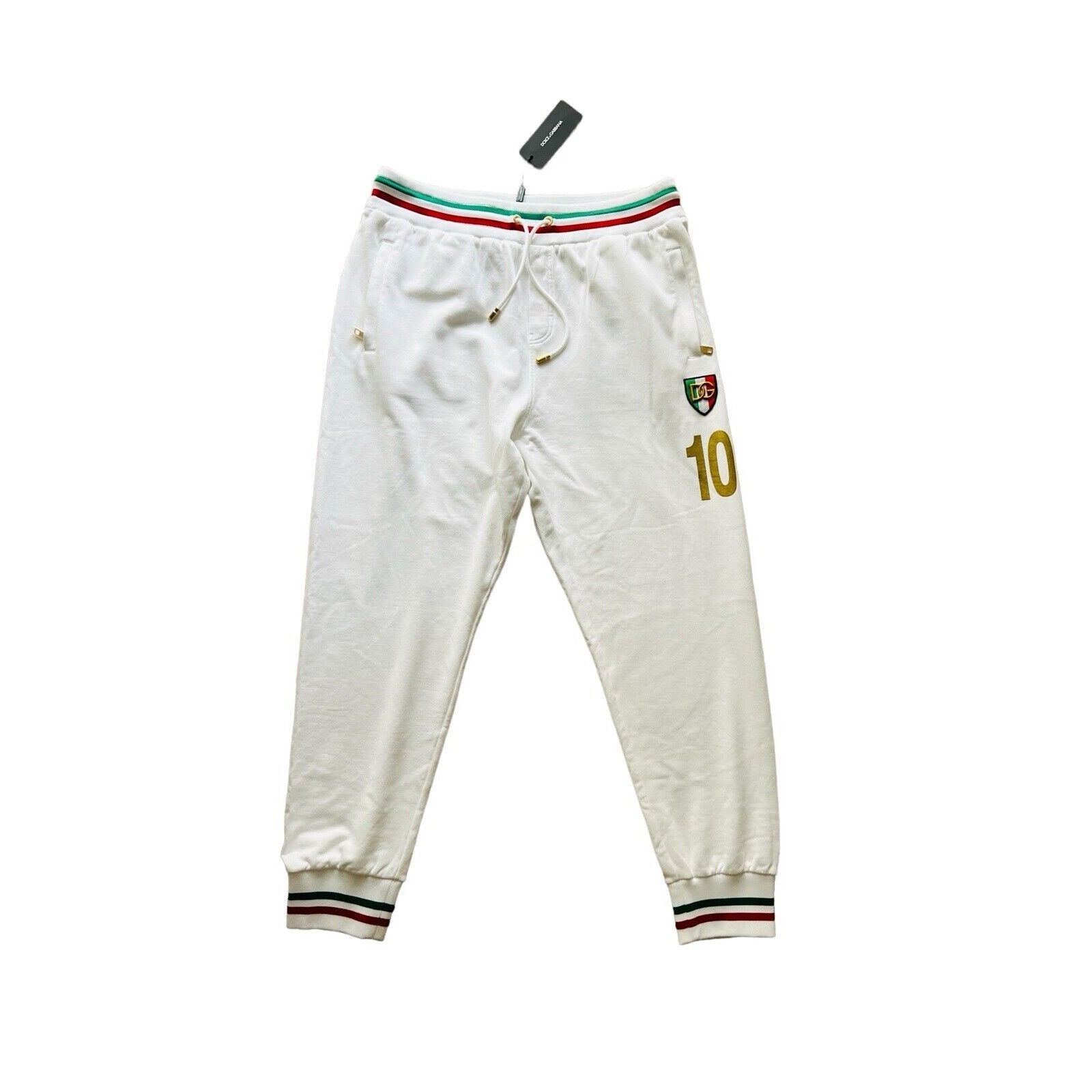 image of Dolce Gabbana Mens White Jogger Sweatpants $895 Size 38