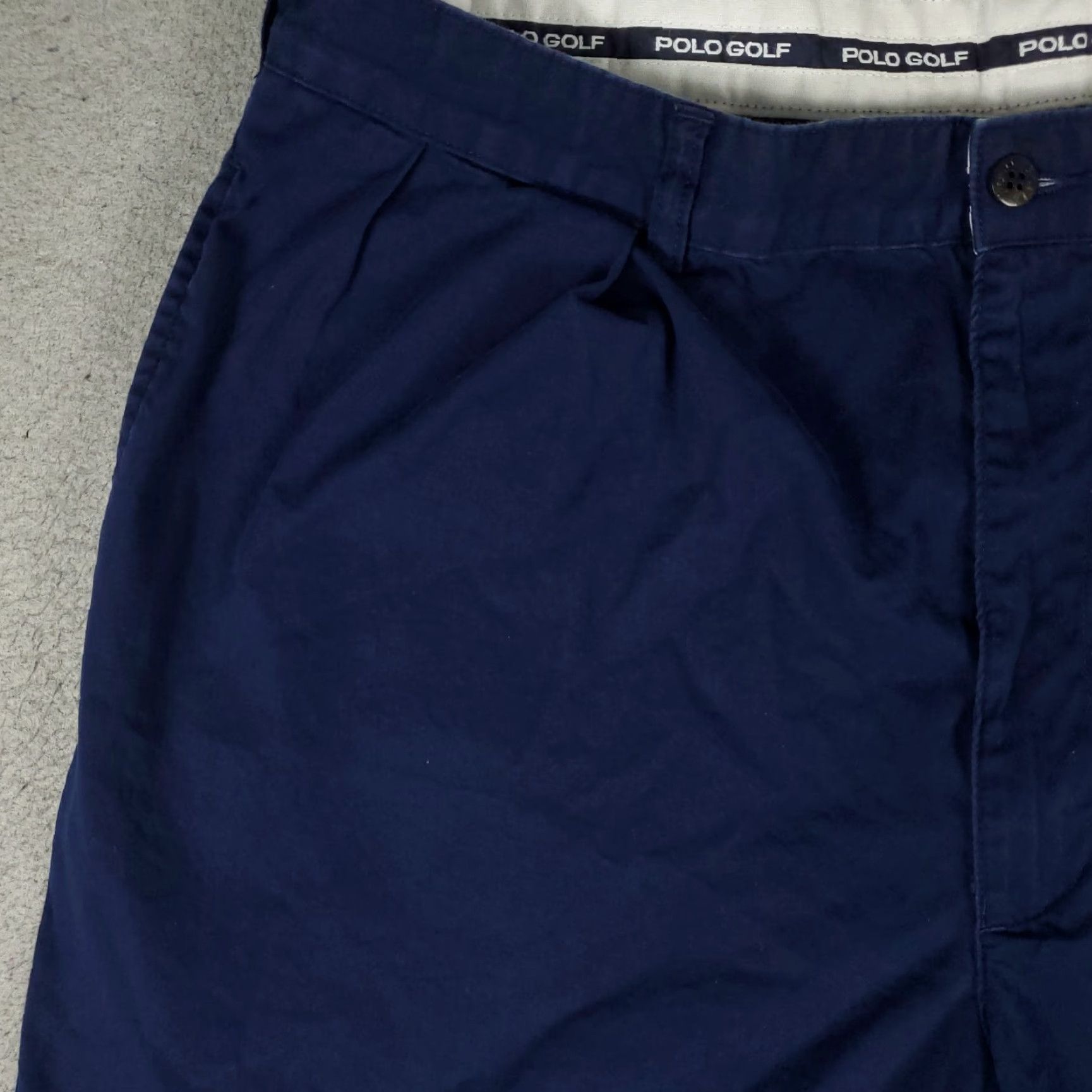 Ralph Lauren Ralph Lauren Chino Shorts Mens Size 38 Navy Blue Casual Pleated Size US 38 / EU 54 - 2 Thumbnail