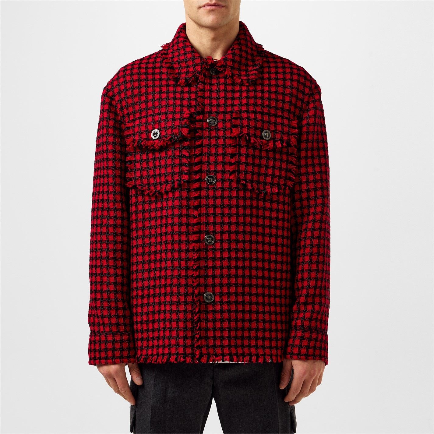 Versace o1g2r1mq0526 Medusa Tweed Overshirt in Multicolor Size US M / EU 48-50 / 2 - 3 Thumbnail
