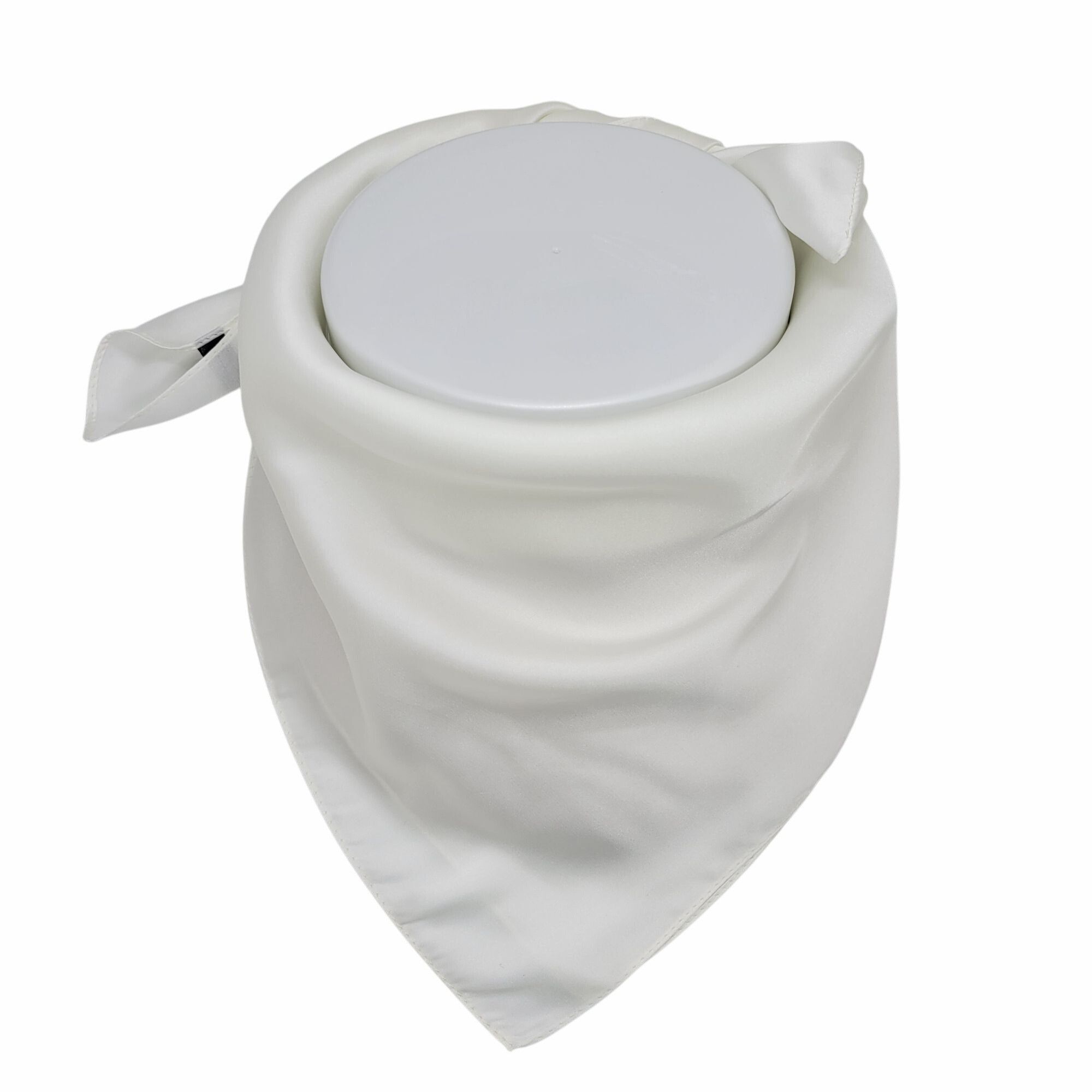 Other ⭐Elegant Luxury Bandana Square Silky Scarf WHITE Solid Wrap Size ONE SIZE - 3 Thumbnail
