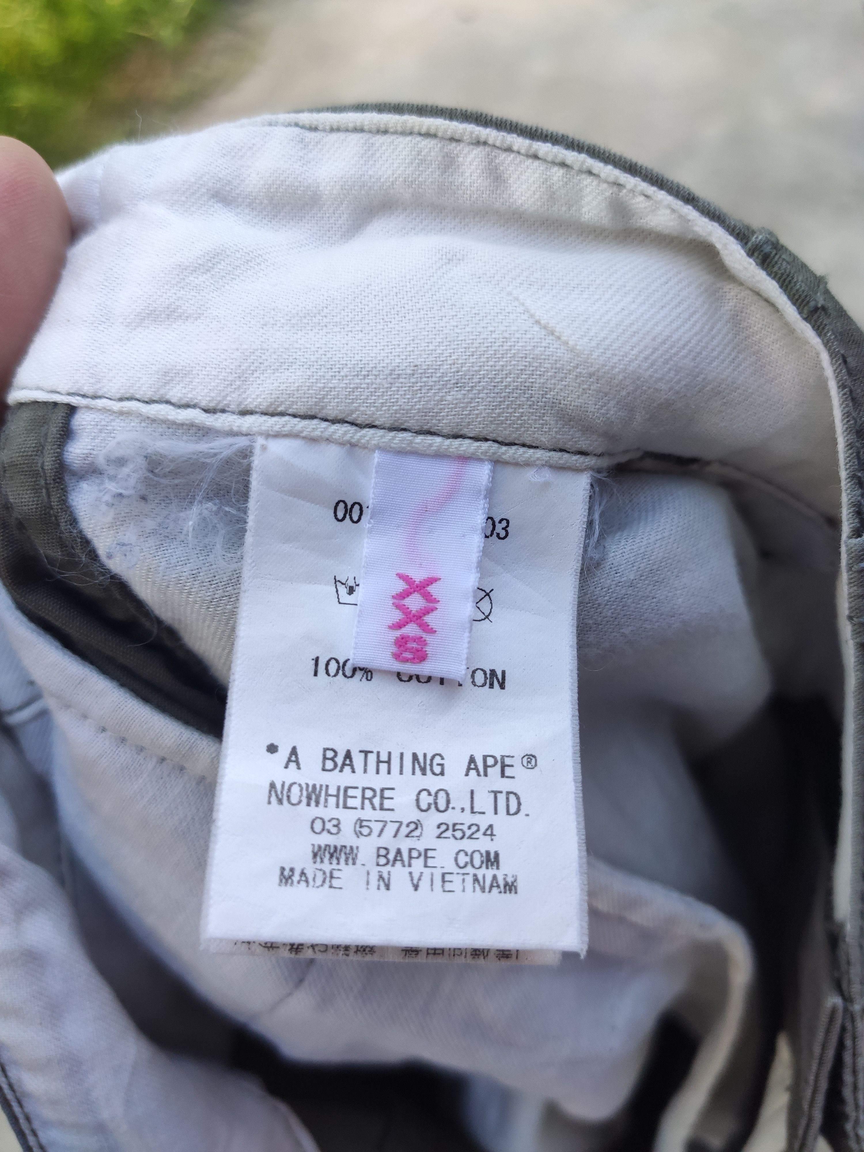 Bape 🔥 A Bathing Ape Cargo pants ladies 3 quarter long rise Size 29" - 11 Thumbnail