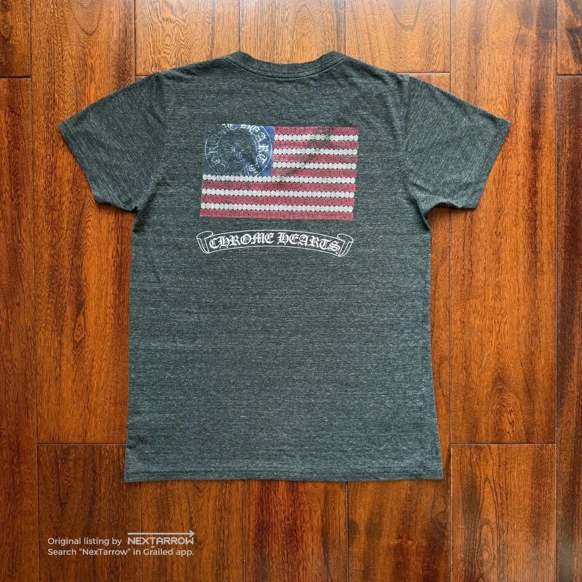 Chrome Hearts CH American Flag And Dagger V Neck T Shirt | Grailed
