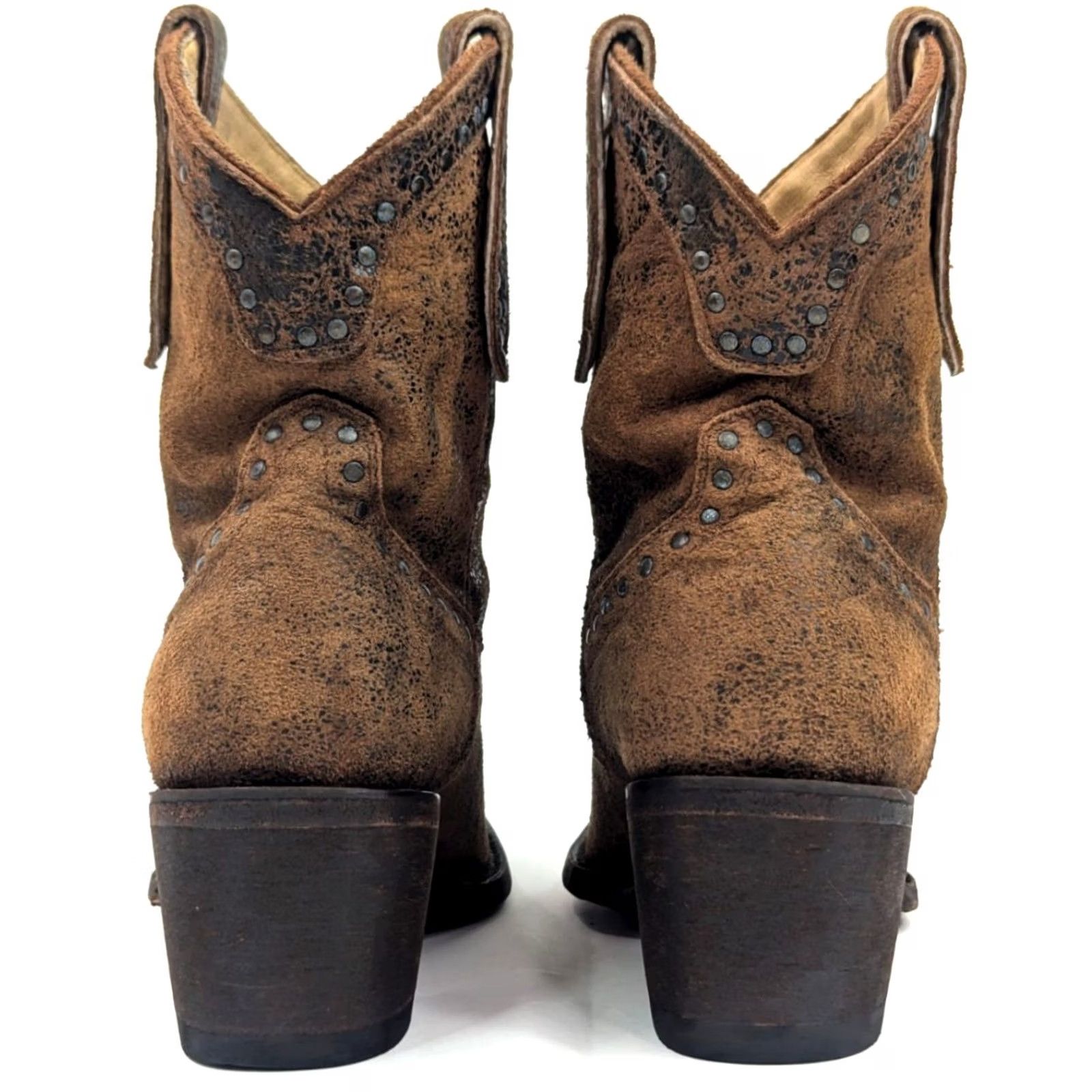 Vintage Idyllwind Miranda Lambert Wheels Western Ankle Boot Women 6.5B Brown Suede Boots Cowgirl, 6.5B, Brown, Suede Size US 7 / IT 37 - 6 Thumbnail