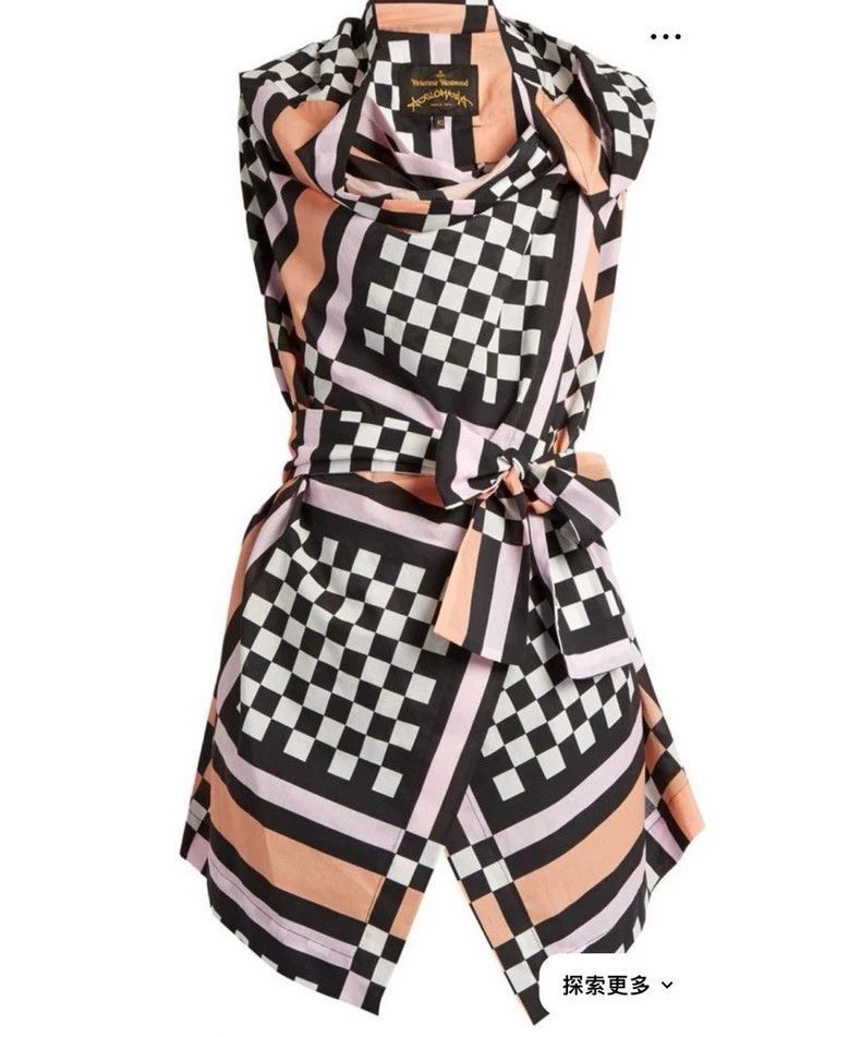 Vivienne Westwood Vivienne Westwood A black and white checkered dress Size L / US 10 / IT 46 - 1 Thumbnail