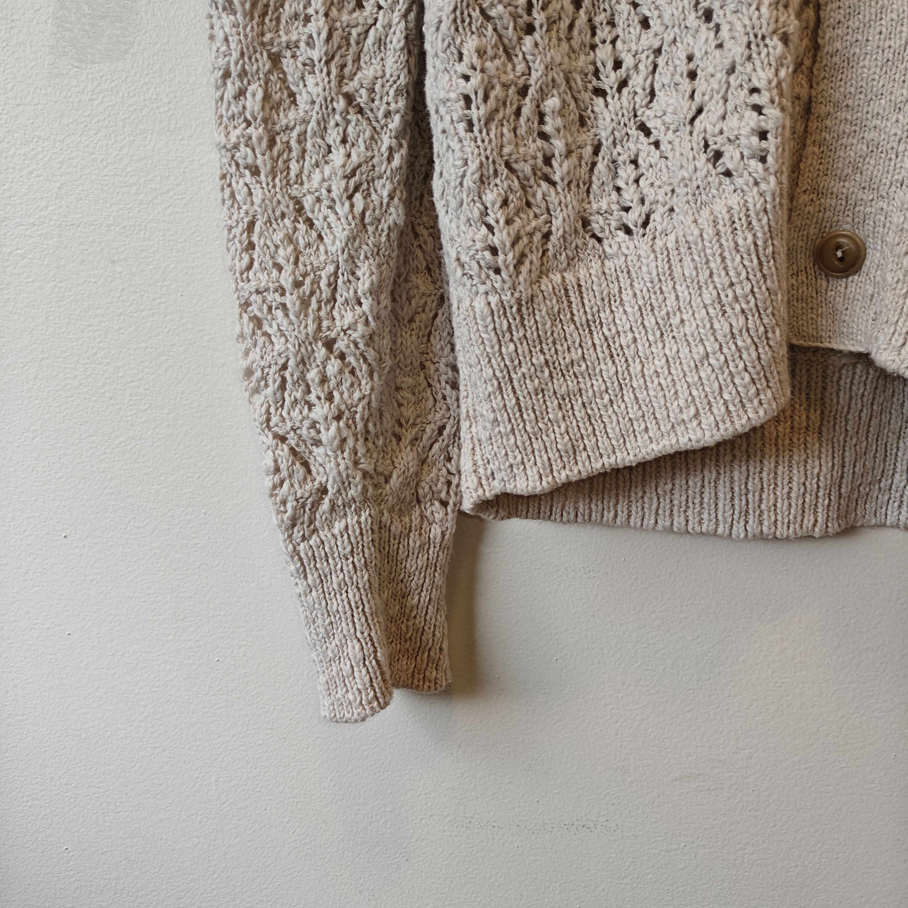 3sixteen NWT Knit ecru cardigan, crochet fits small $298 Size US M / EU 48-50 / 2 - 6 Thumbnail