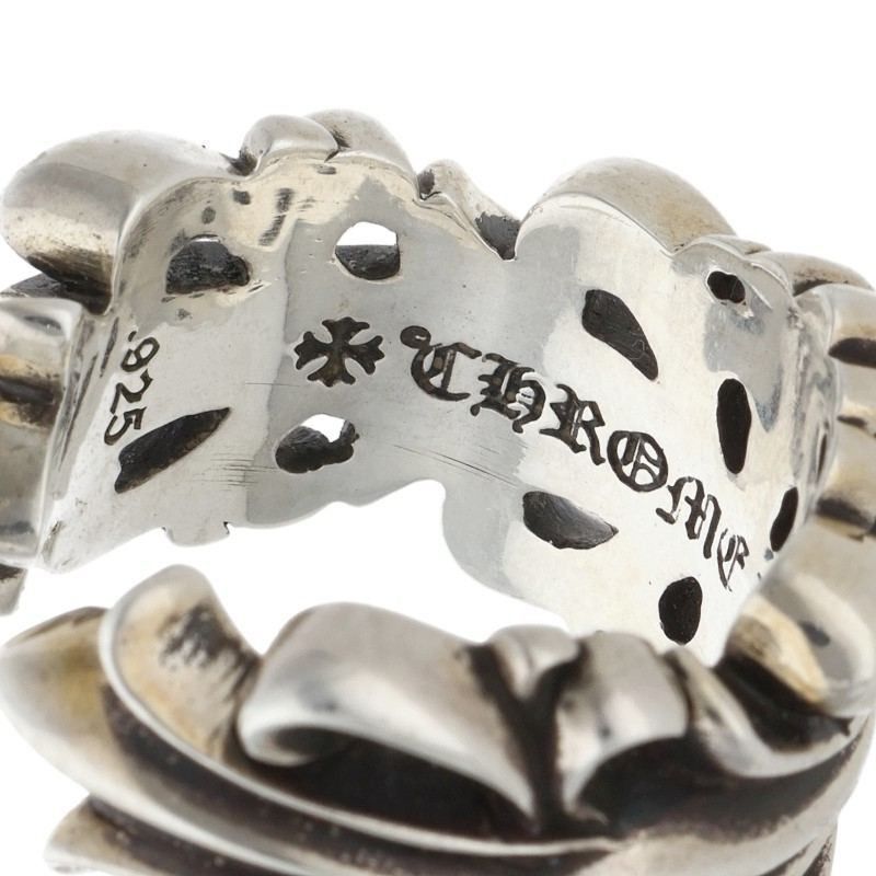Chrome Hearts Chrome Hearts Double Floral Cross Silver Ring Size ONE SIZE - 3 Thumbnail