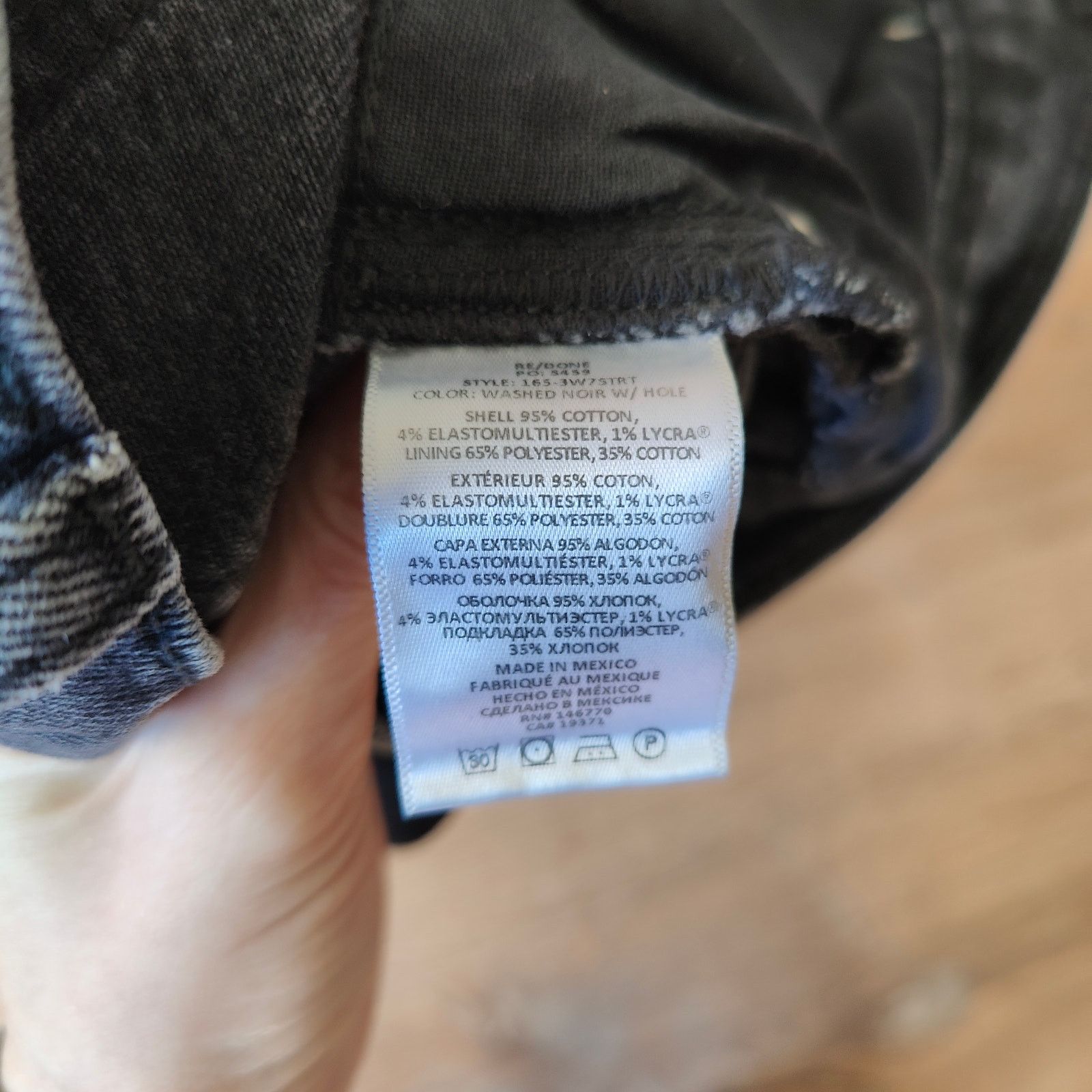 RE/DONE Re/Done Originals 70s Straight Jeans Womens 25 Washed Noir Size 25" / US 0 / IT 36 - 10 Thumbnail