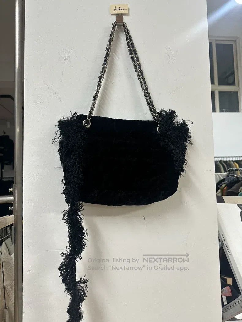 Junya Watanabe Junya Watanabe Fringe Velvet Handbag Size ONE SIZE - 5 Thumbnail