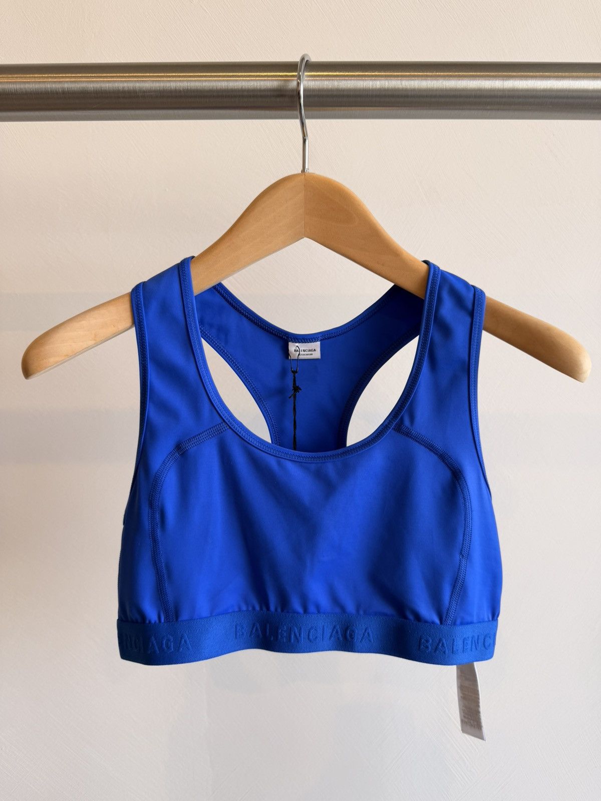 Balenciaga NWT Balenciaga Sports Bra Logo Blue Racerback Size M Size M / US 6-8 / IT 42-44 - 1 Thumbnail