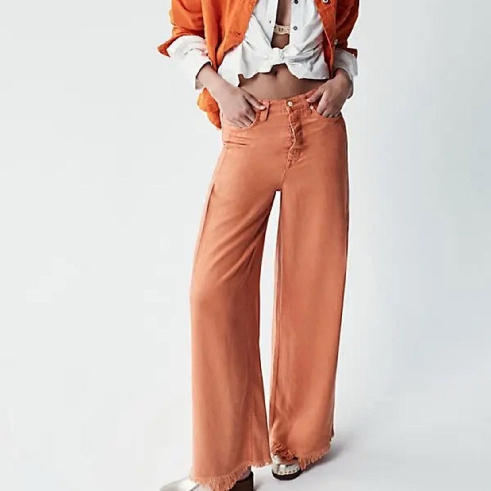 Free People Free People We The Free Old West Slouchy Pants Womens 25 Size 25" / US 0 / IT 36 - 1 Thumbnail