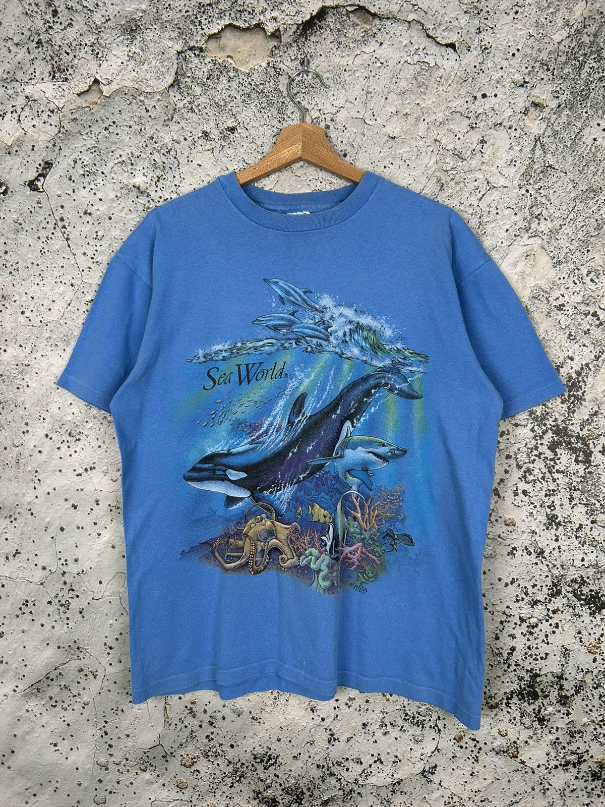 Vintage Vintage Sea World 90s Single Stitch Graphic Tee Hype Rare Size US L / EU 52-54 / 3 - 1 Thumbnail