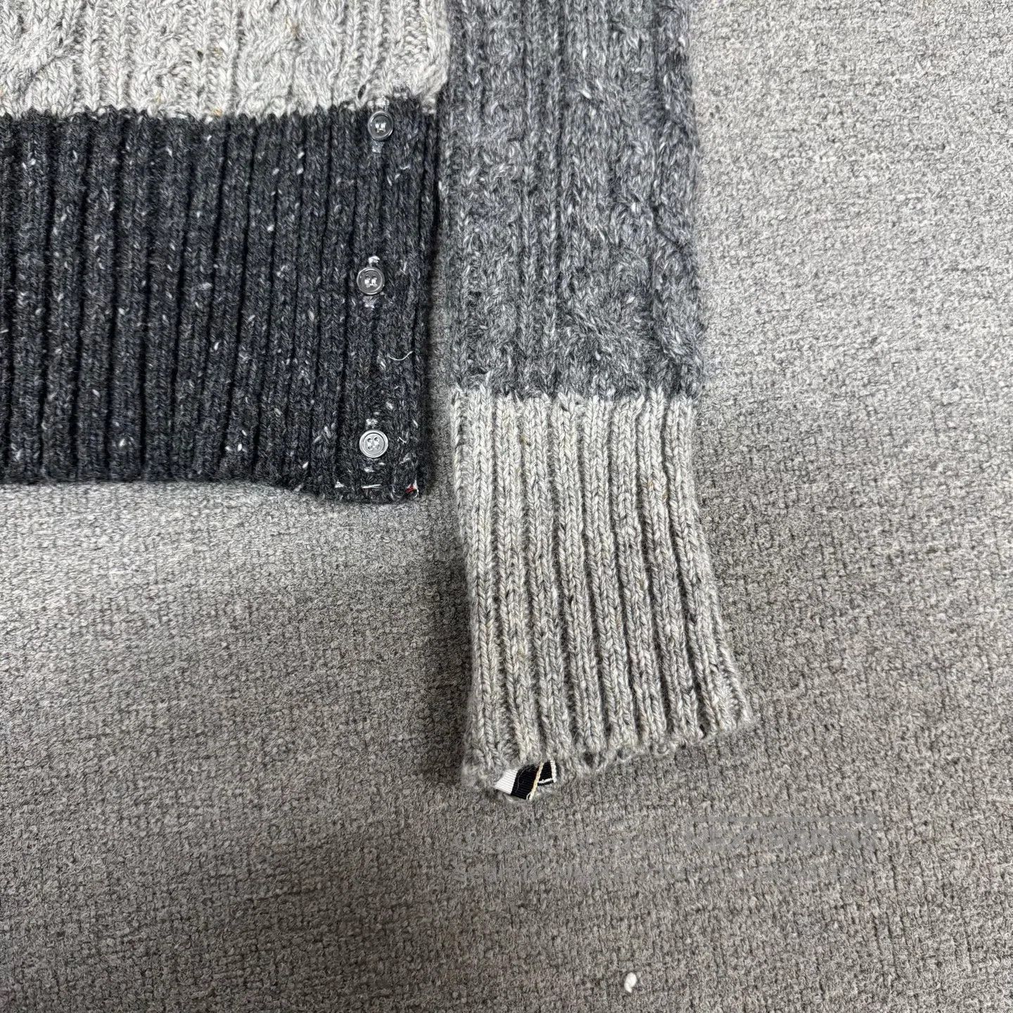 Thom Browne Thom Browne Gray color-matched four stripes wool merino sw Size US L / EU 52-54 / 3 - 4 Thumbnail