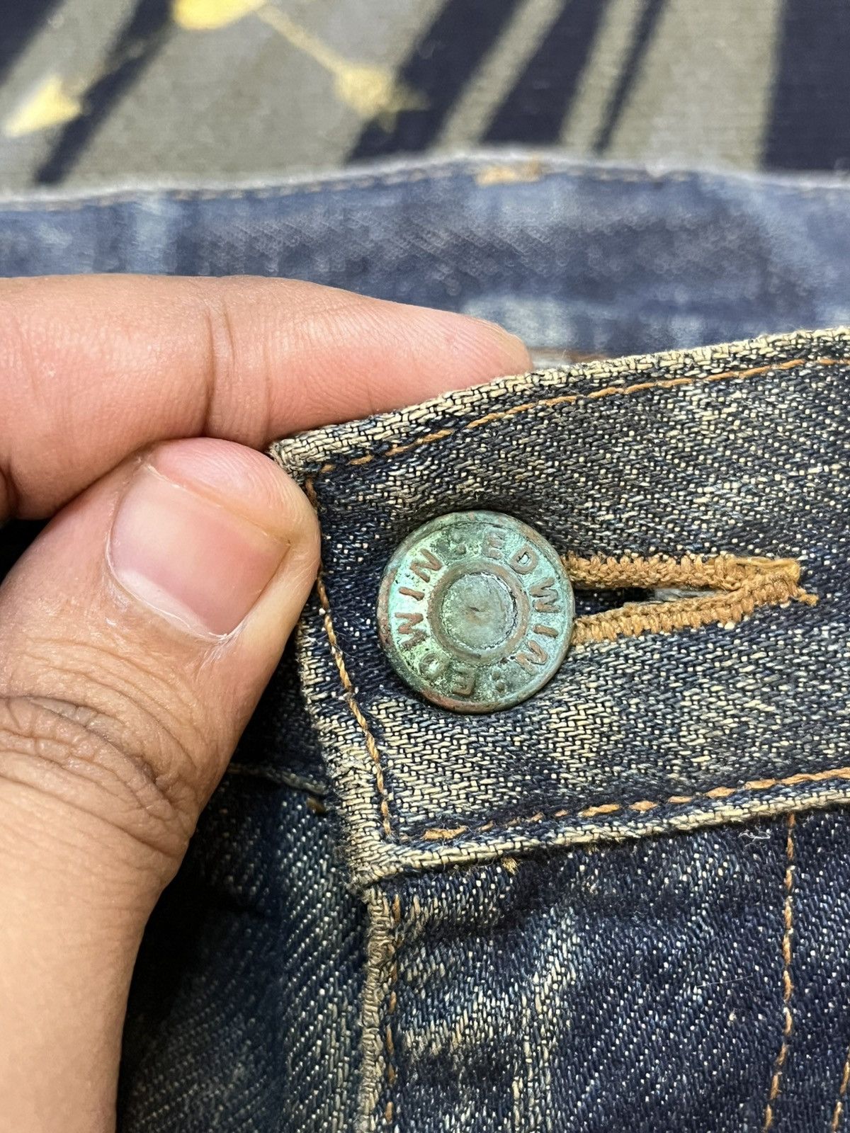 Edwin × POST ARCHIVE FACTION (PAF) Vintage Edwin 503 Regular Mudwash Distressed Denim Size US 29 - 8 Thumbnail