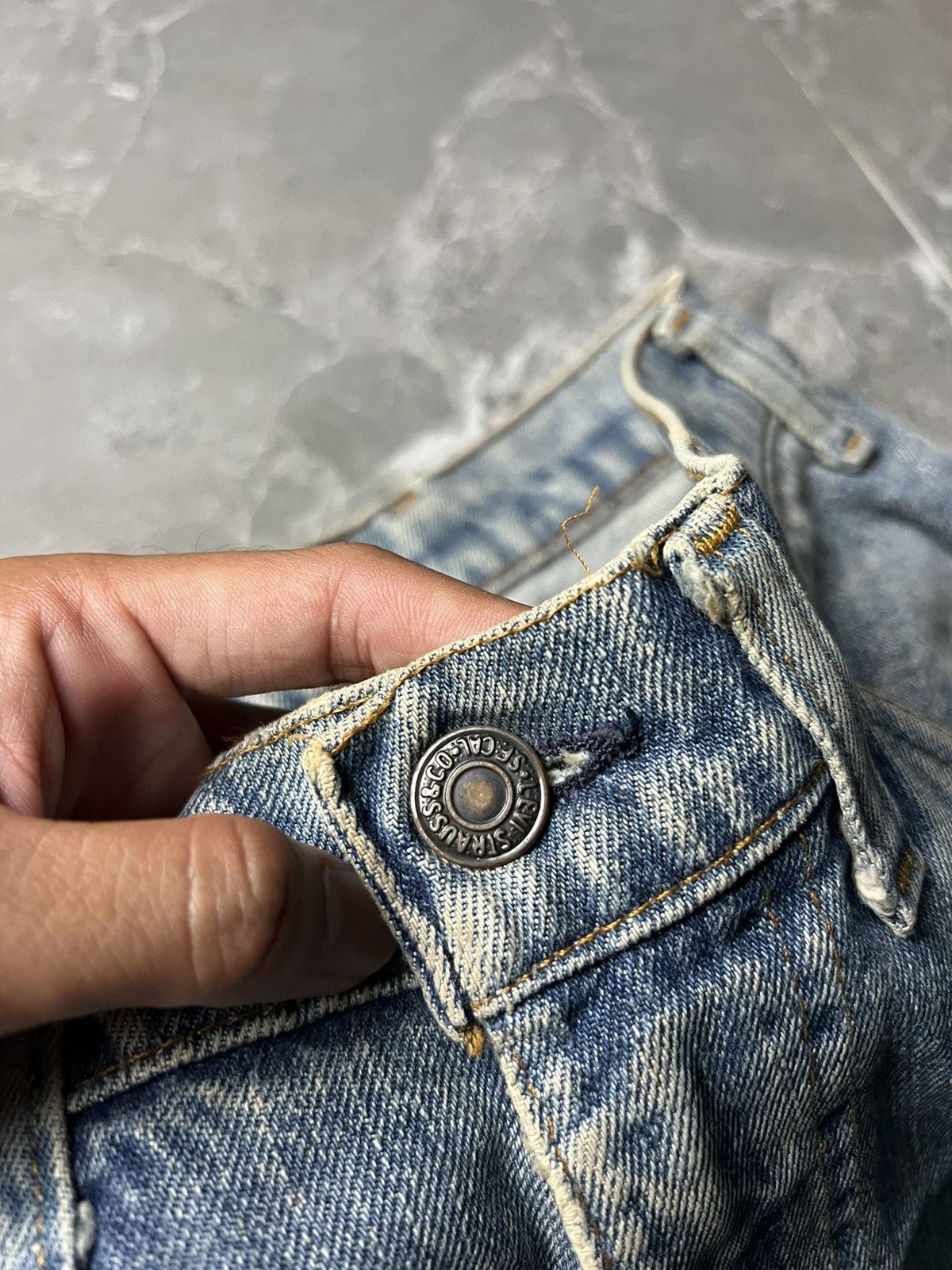 Levi's × Vintage Custom Levis Studded Cow Hair Pocket Size US 31 - 7 Thumbnail