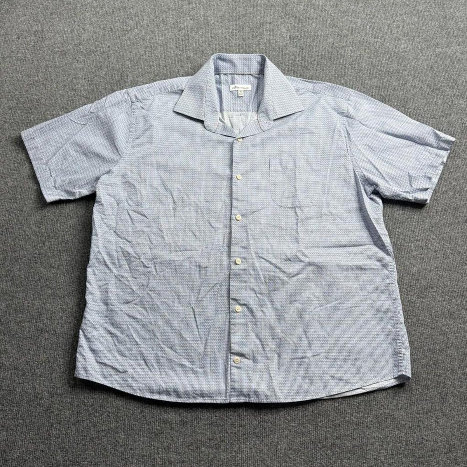Peter Millar Peter Millar Cotton Short Sleeve Button-Up Polo Shirt XL Size US XL / EU 56 / 4 - 1 Thumbnail