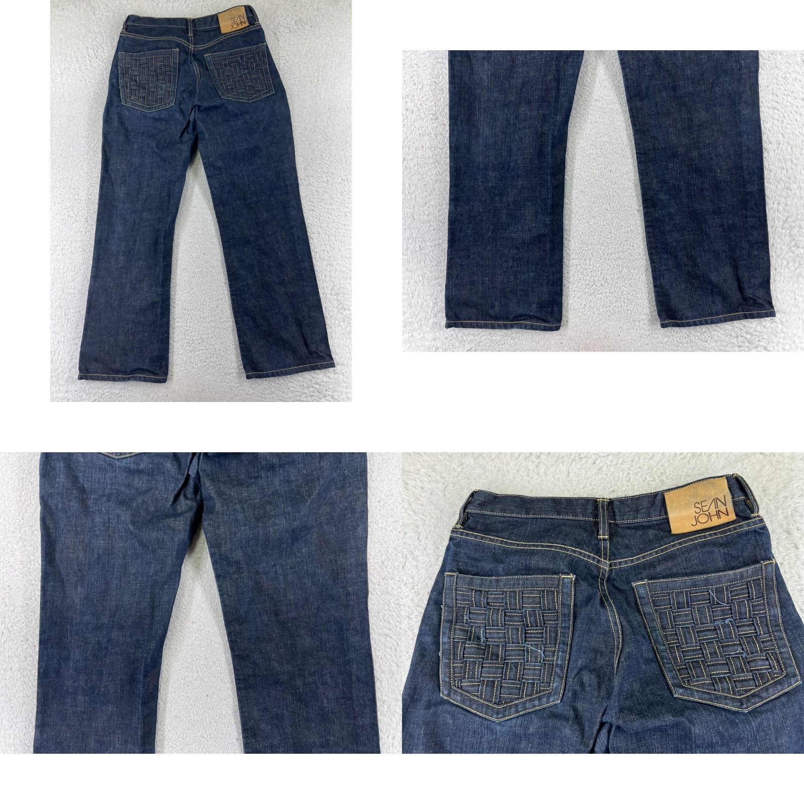 Sean John Sean John Jeans Adult 30 Blue Denim Straight 100% Cotton 5-Pocket 29x29 Beltless Button Closure Hip Hop 90s Mens Regular Medium Blue Denim Jeans Size US 30 / EU 46 - 9 Thumbnail