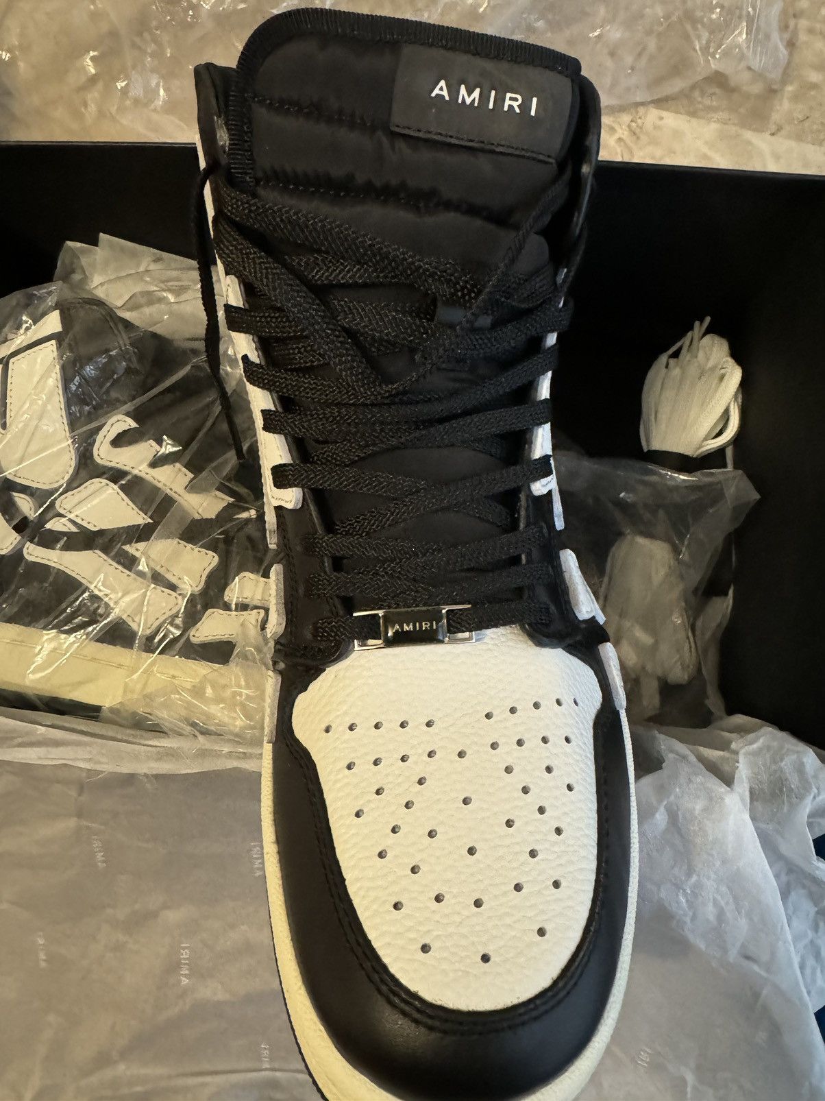Amiri Amiri - Skeleton high-top leather sneakers Size US 9 / EU 42 - 3 Thumbnail