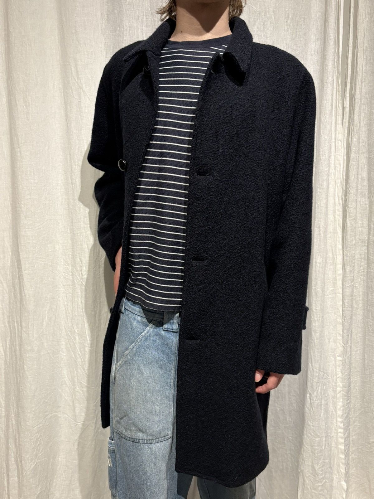 MP Massimo Piombo Massimo Piombo Alpaca navy coat WOOL Size US L / EU 52-54 / 3 - 7 Thumbnail