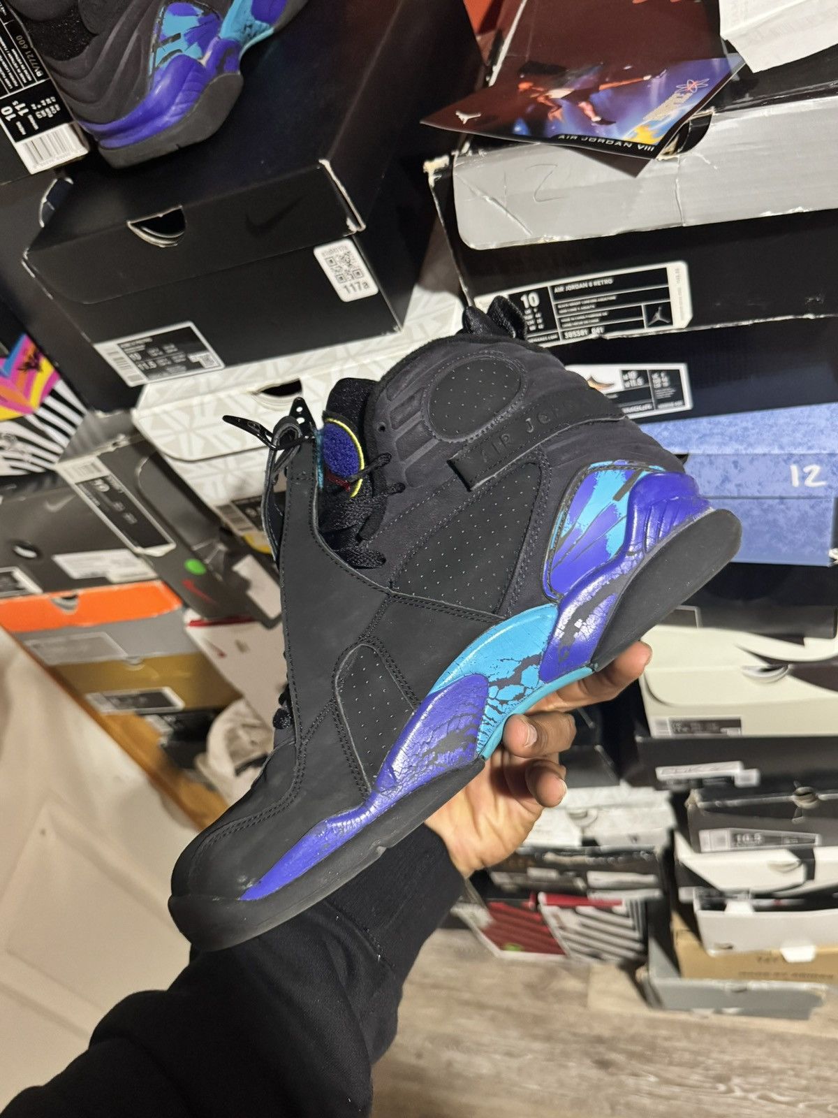Jordan Brand × Nike Air Jordan Retro 8 “Aqua” ‘07 Sz 10 Size US 10 / EU 43 - 7 Thumbnail