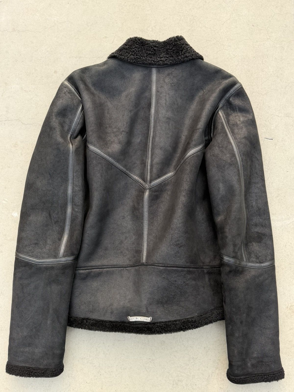 Chrome Hearts Chrome Hearts Mouton Fur Suede Shearling Jacket Size US L / EU 52-54 / 3 - 9 Thumbnail