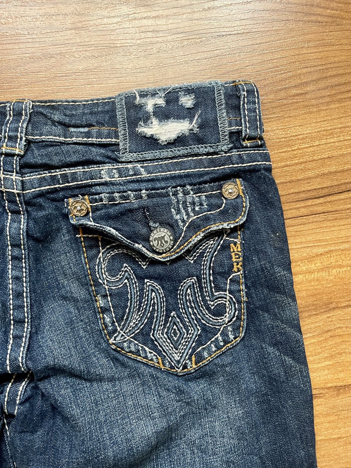 Mek Denim VINTAGE FLARED MEK DENIM OAXACA RARE HANDCRAFTED SIZE 30X31 Size 30" / US 8 / IT 44 - 13 Thumbnail