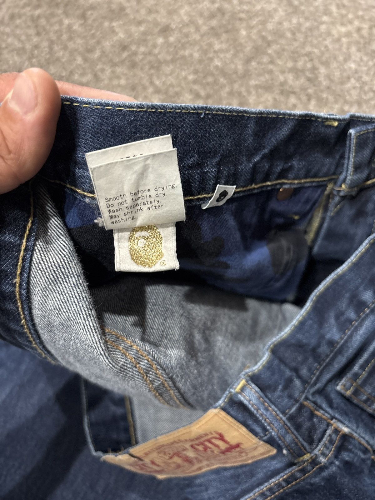 Bape 2007 bathing ape navy denim Size US 32 / EU 48 - 9 Thumbnail