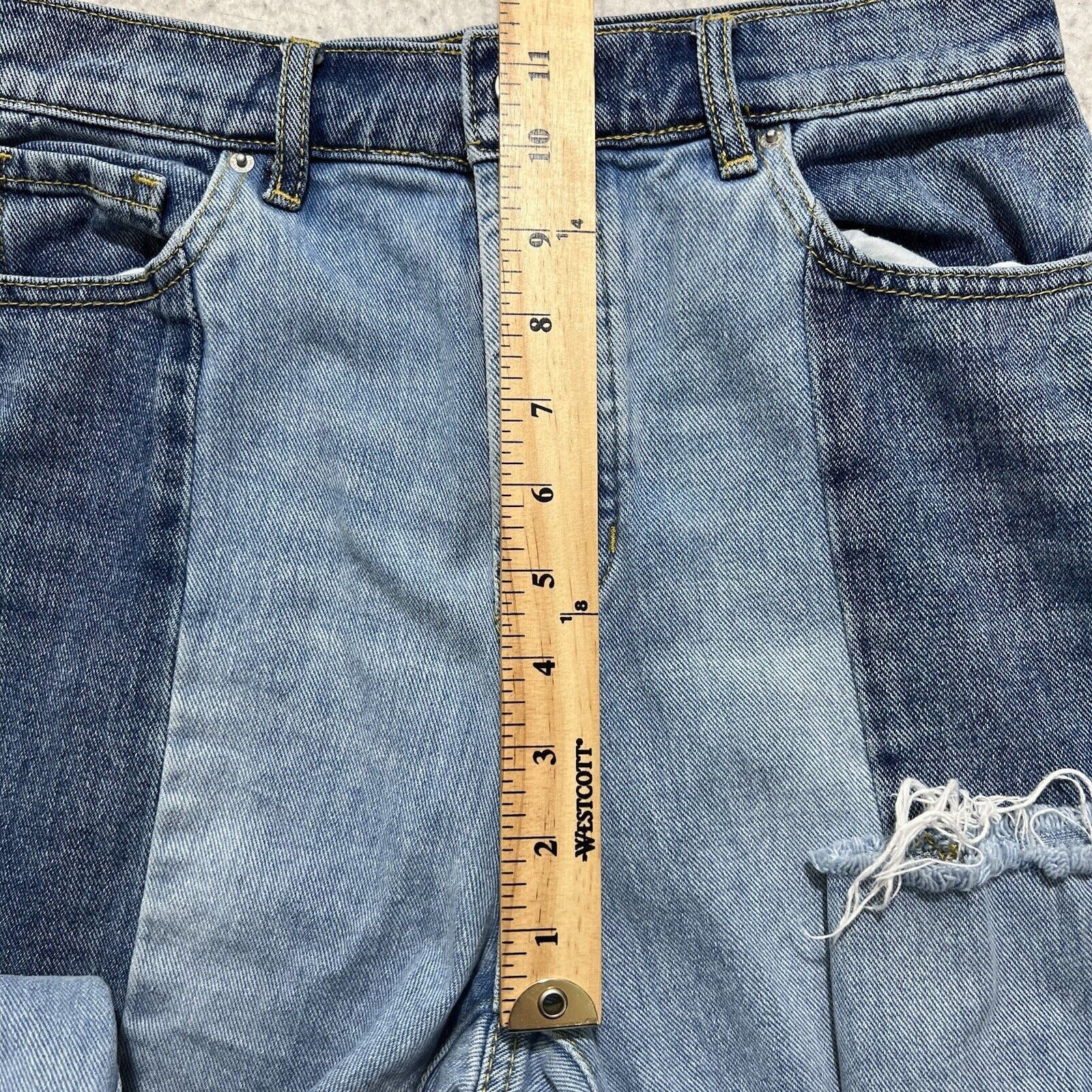 Pacsun PacSun 25 High Rise Straight Leg Button Denim Jeans Blue Size 26" / US 2 / IT 38 - 11 Thumbnail