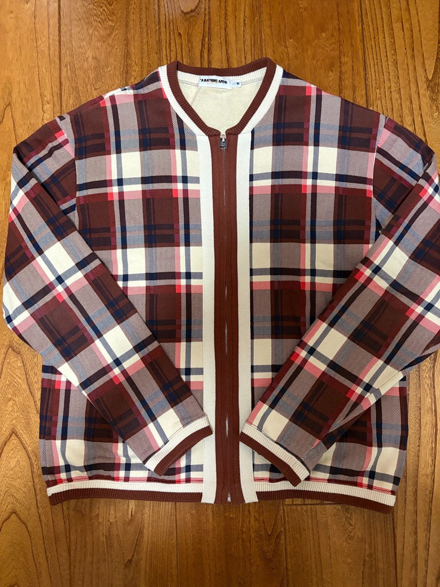 Bape BAPE Kimura Check Collarless Zip Hoodie Size US M / EU 48-50 / 2 - 1 Thumbnail