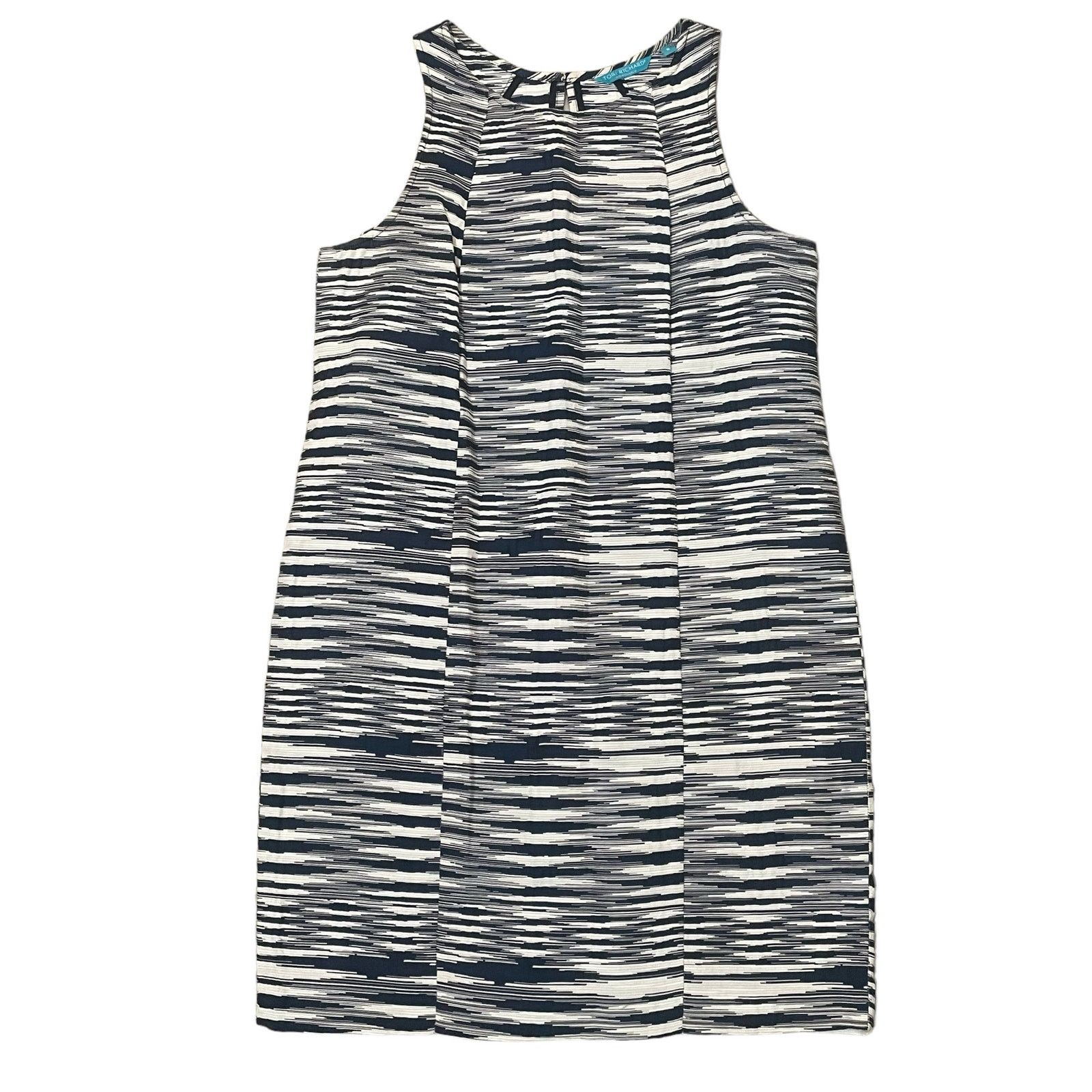 Tori Richard Tori Richard Honolulu Shift Dress Sleeveless Navy Blue White Size M / US 6-8 / IT 42-44 - 12 Thumbnail