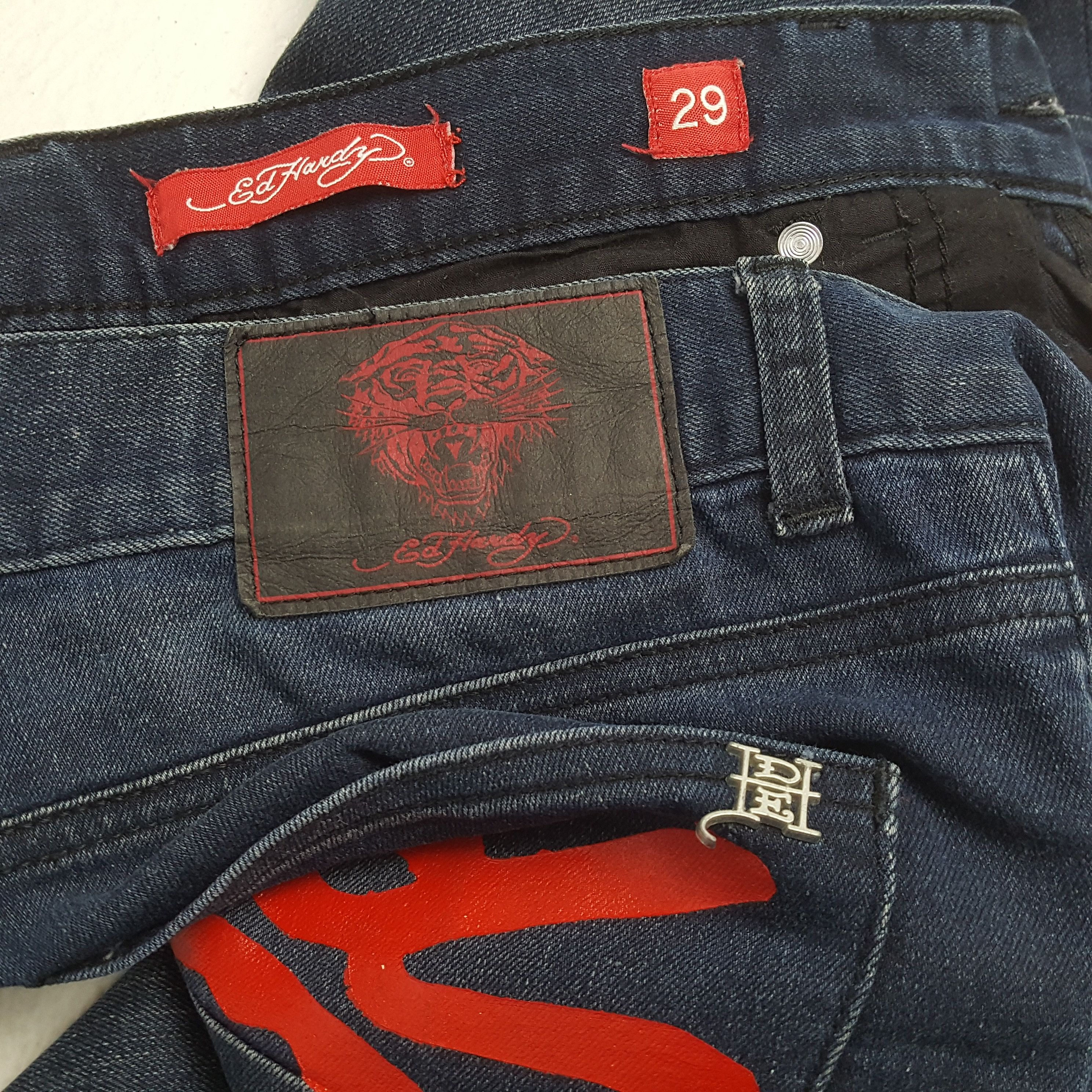 Christian Audigier × Ed Hardy × Vintage Vintage ED HARDY by CHRISTIAN AUDIGIER Designer Brand Jeans Size 30" / US 8 / IT 44 - 14 Thumbnail