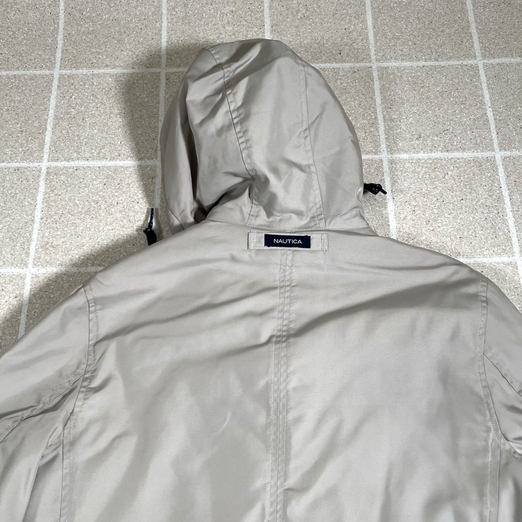 Nautica VINTAGE? (No) Mens Nautica Parka Coat Hooded Winter Coat Gray S Small Polyester Sherpa Hood Size Small Shirt? Size US S / EU 44-46 / 1 - 7 Thumbnail