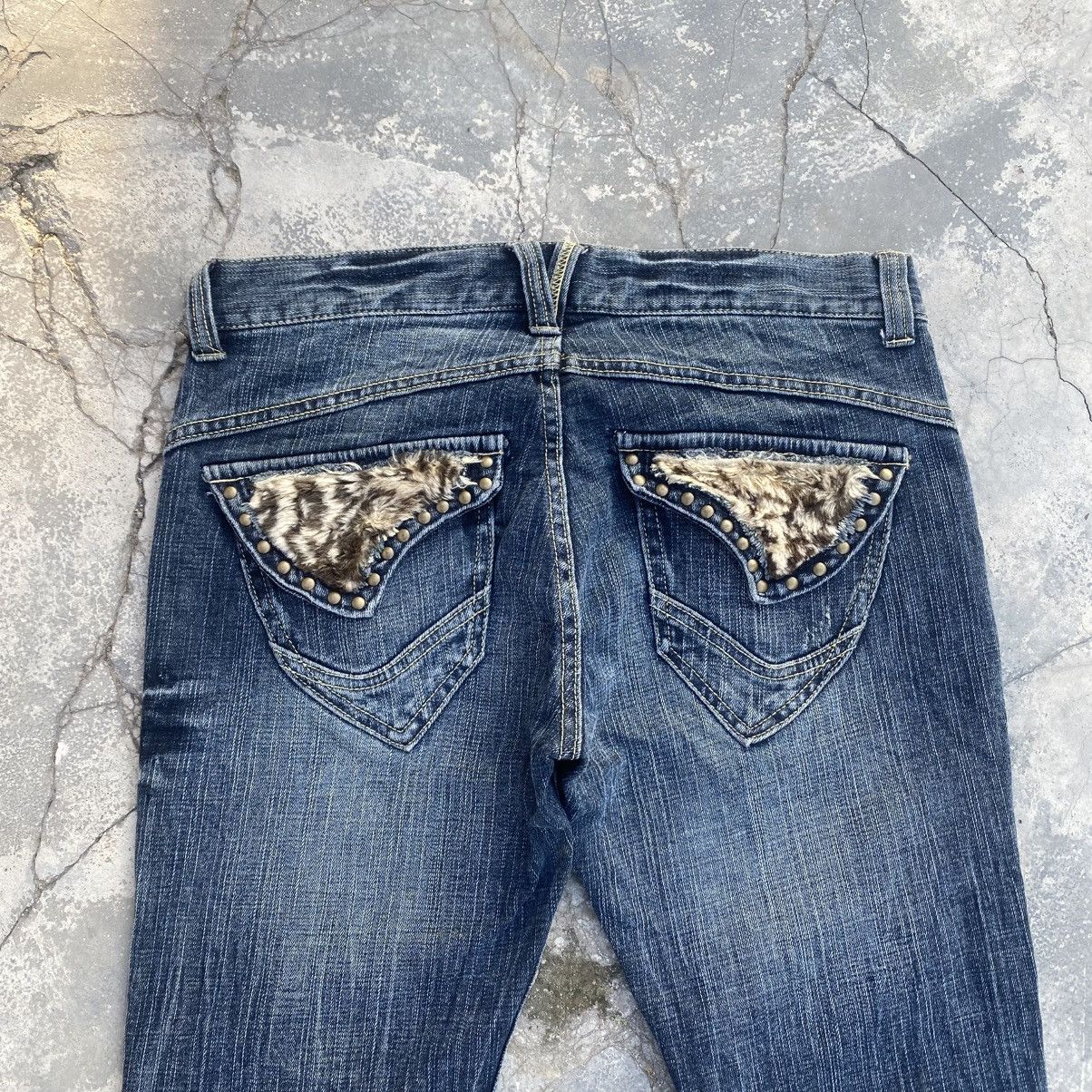 If Six Was Nine ORIRIN JEANS Leopard Studded Flare Size US 32 / EU 48 - 1 Thumbnail