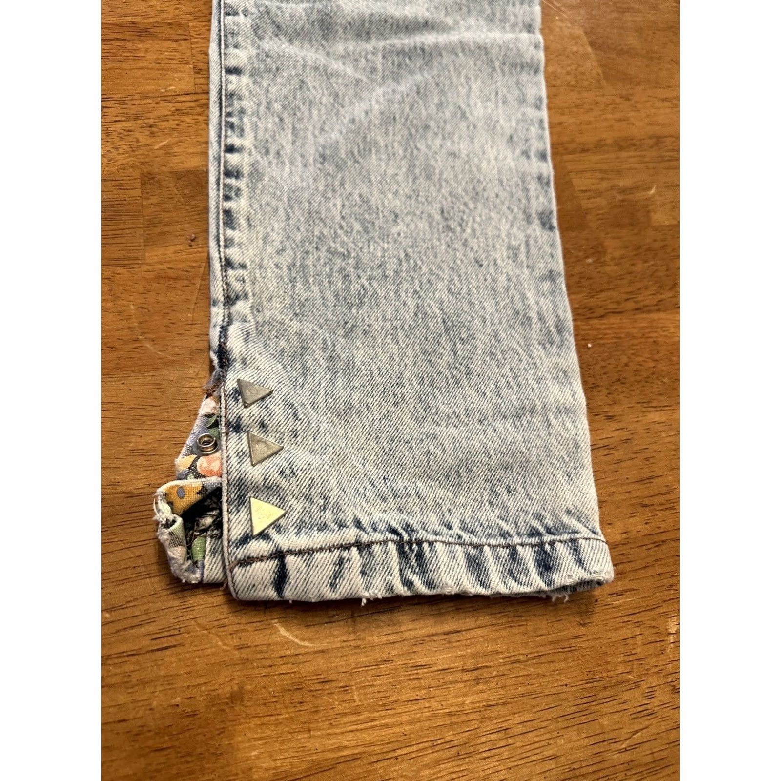 Vintage VINTAGE Corniche Jeans 80s Floral Embroidered Women’s 11/12 Made In Hong Kong Blue Denim Size 34" / US 12 / IT 48 - 4 Thumbnail
