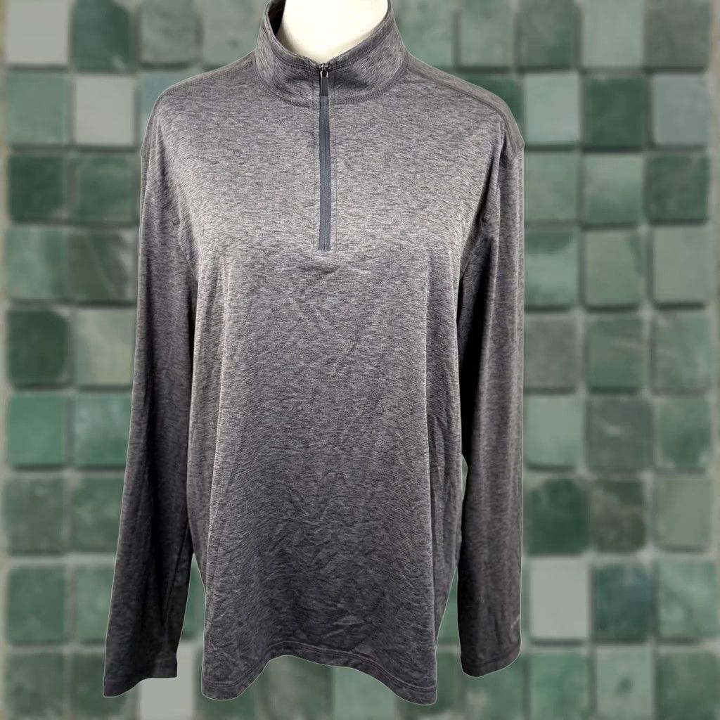 Vintage Full Zip Mens M Gray Bass Pullover Space Dye Performance Activewear EUC Size US M / EU 48-50 / 2 - 1 Thumbnail