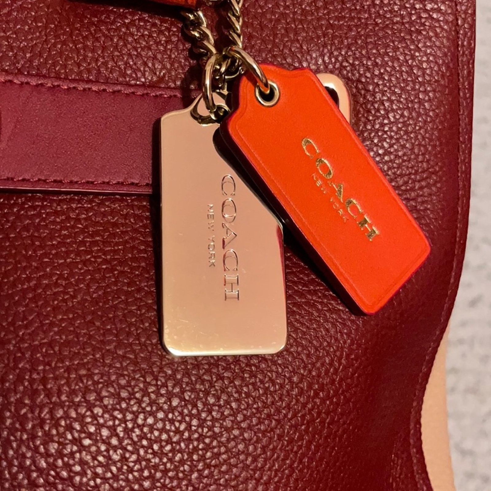 Coach Coach Swagger Carryall Colorblock Pebble Leather Tote Size ONE SIZE - 4 Thumbnail