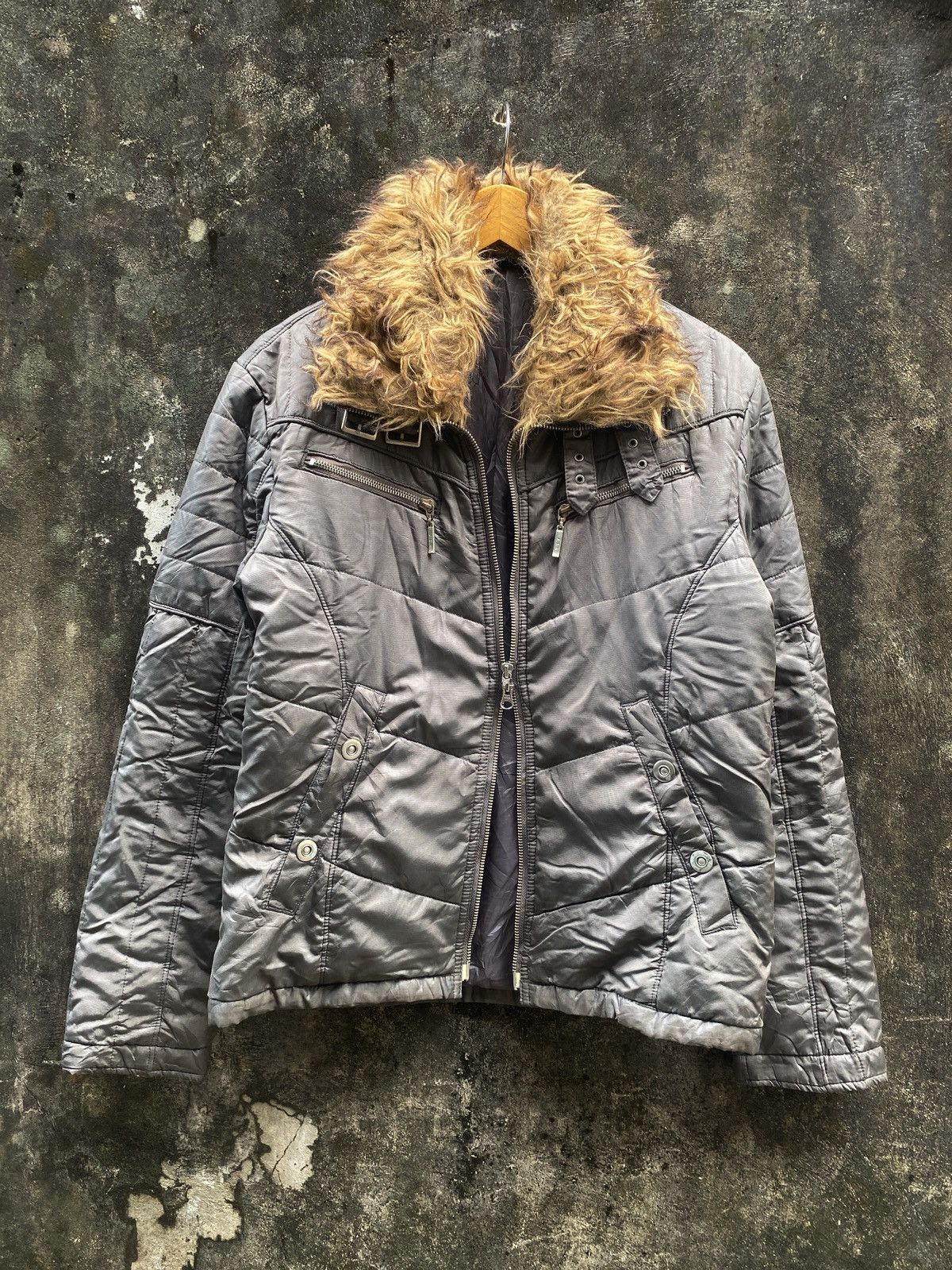 14th Addiction × If Six Was Nine × Le Grande Bleu (L.G.B.) JAPANESE ASM FUR JACKET BONDAGE GOTHIC PUNK Size US M / EU 48-50 / 2 - 2 Thumbnail