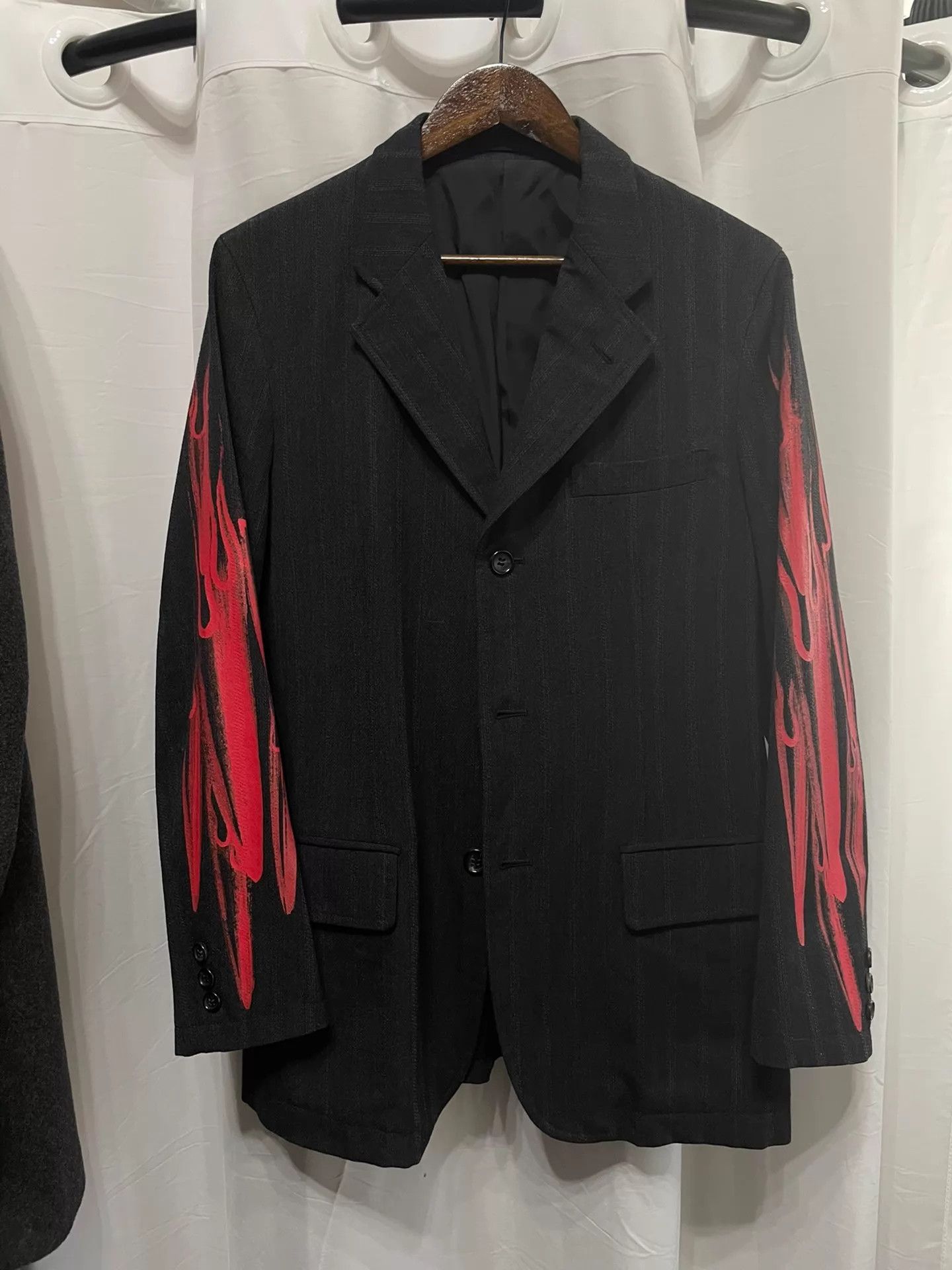 Comme des Garcons Comme des Garçons HOMME HOMME Red Painted Casual Blazer S Size US S / EU 44-46 / 1 - 1 Thumbnail