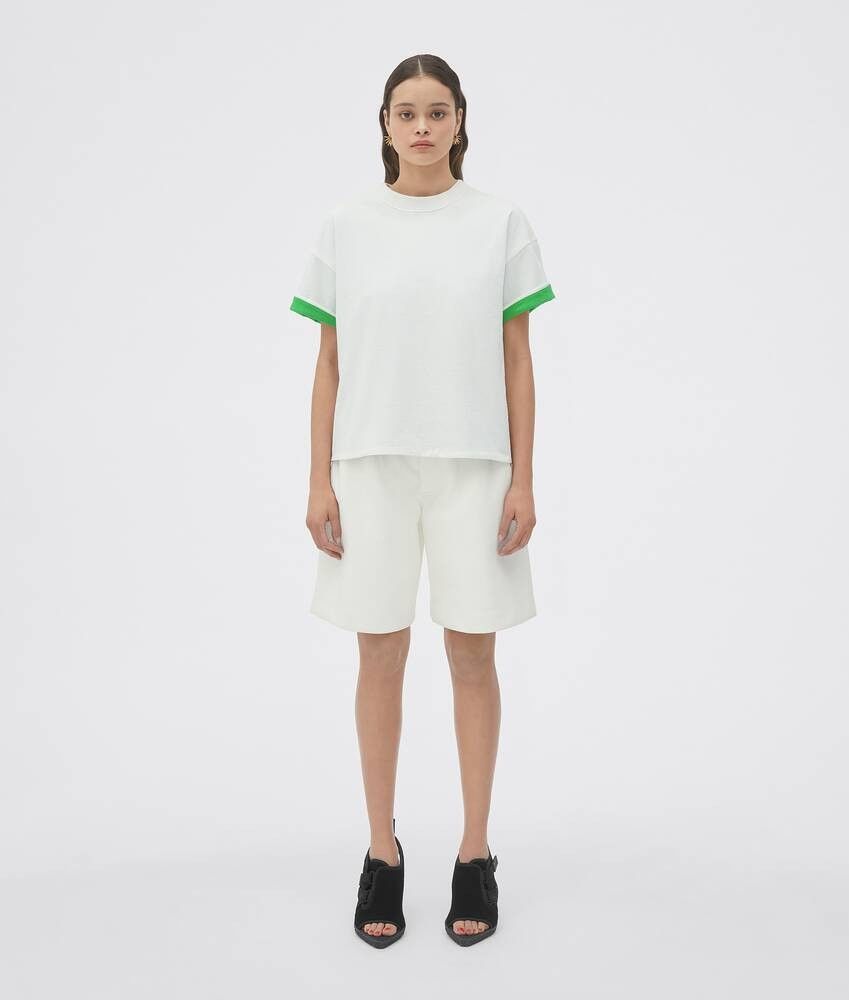 Bottega Veneta o1bcso1str0225 T-Shirt in White/Parakeet Size XXS / US 00 / IT 34 - 1 Thumbnail