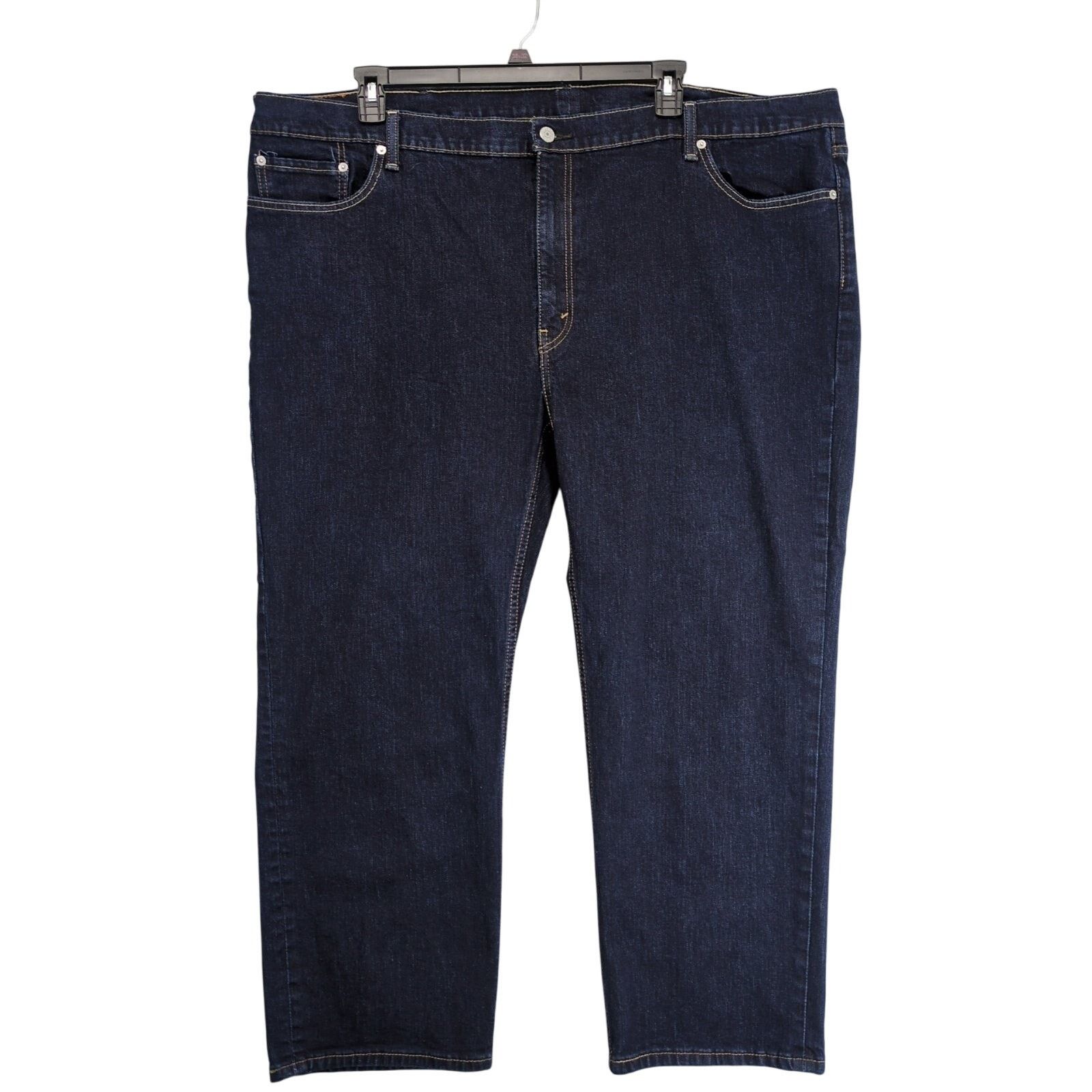 Levi's Levi's 514 Men's Big 52x28 Dark Wash Stretch Denim Jeans Size US 44 / EU 60 - 1 Thumbnail