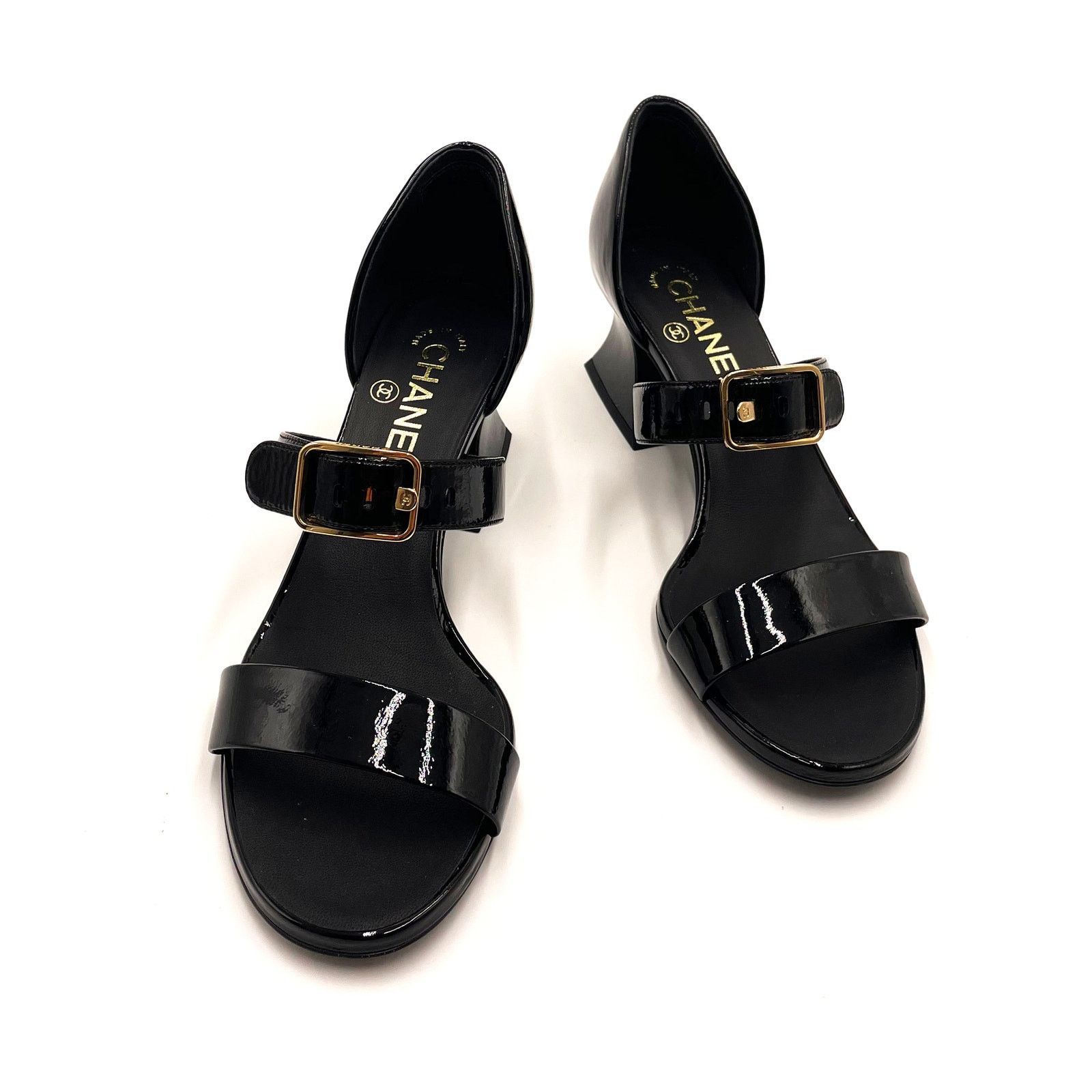 Chanel Black Heel Sandals Size US 8 / IT 38 - 1 Thumbnail