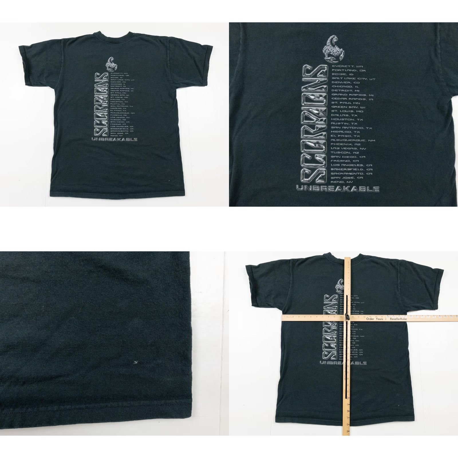 Anvil VINTAGE Scorpions Band Shirt Mens Large Black Hard Rock Heavy Metal Tee Y2K Size US L / EU 52-54 / 3 - 8 Thumbnail