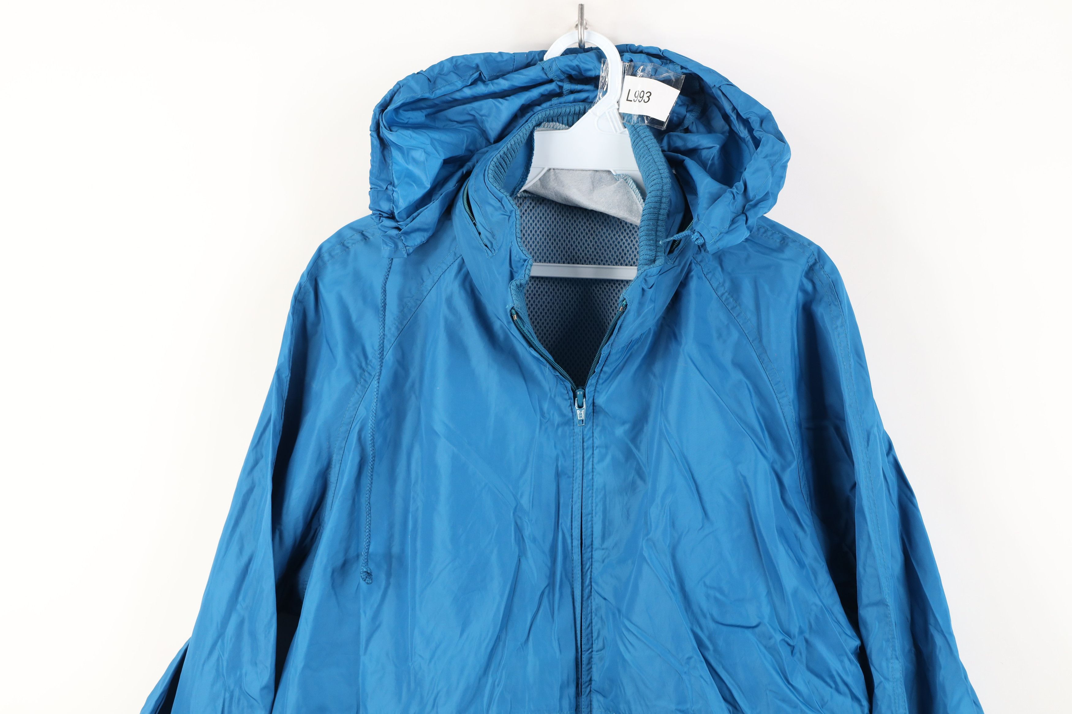 Woolrich Woolen Mills Vintage 90s Woolrich Hooded Windbreaker Jacket Blue Nylon Size US M / EU 48-50 / 2 - 2 Thumbnail